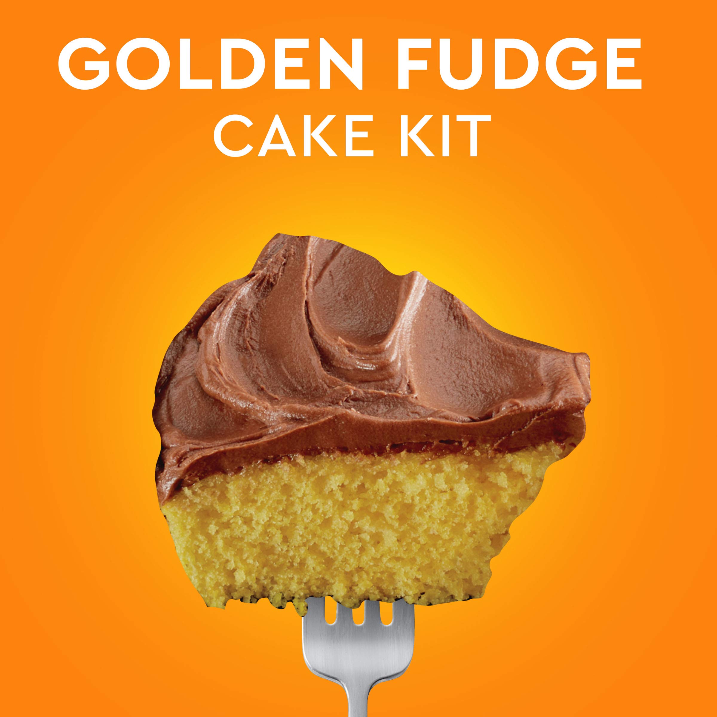 Duncan Hines Golden Fudge Cake Mix - Easy Baking Kit (8.4 oz) | Perfect for Birthday Parties, Family Gatherings & Holiday Desserts