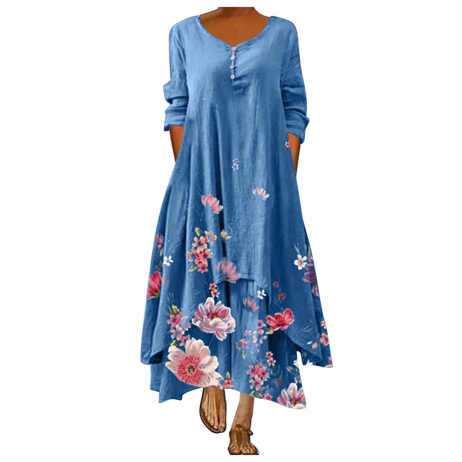 **Women's Cute Swing Flowy Beach Dress 2022 - Mini Tank Sleeveless Sun Dress for Summer Vacation & Outdoor Parties**