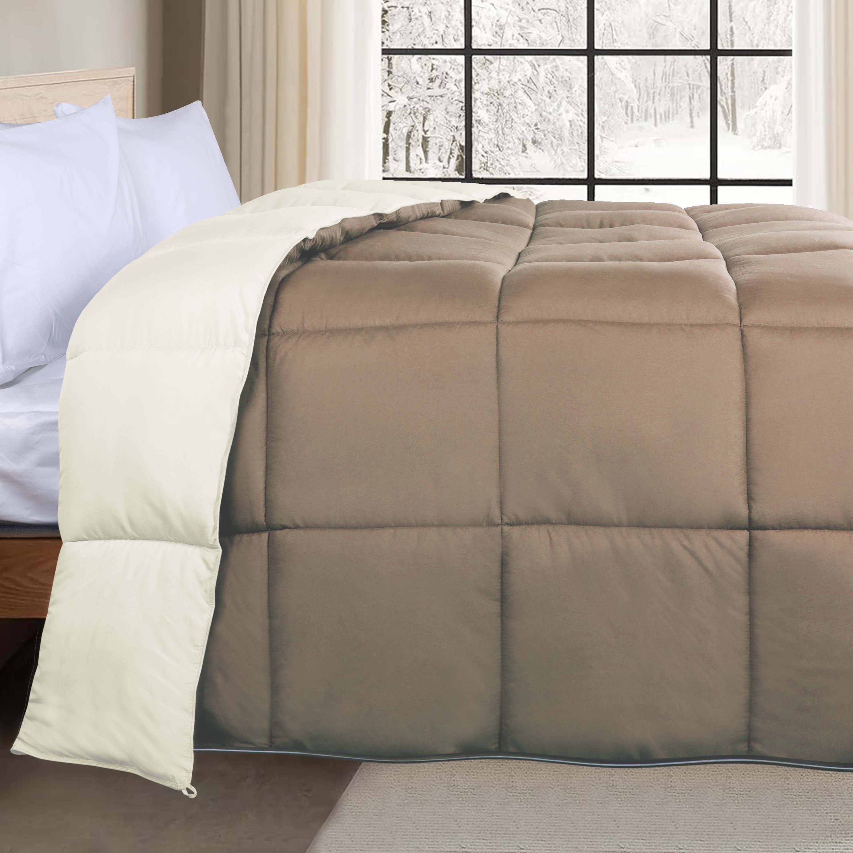Luxury Brushed Microfiber Reversible Comforter Set - Ultra Soft Bedding for All Seasons - Perfect for Master Bedroom, Guest Room & Dormitory