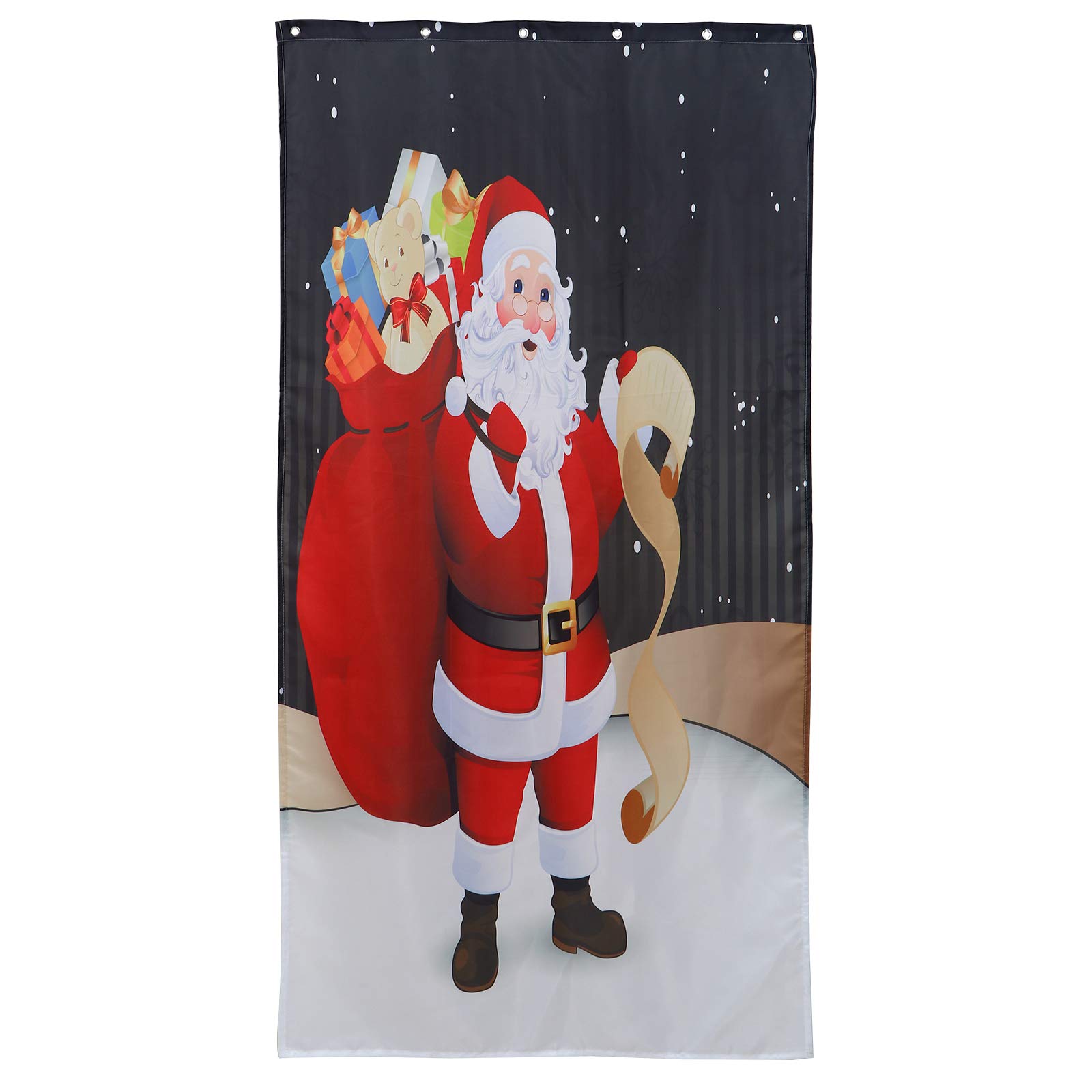 DOITOOL Waterproof Christmas Shower Curtain - Holiday Printed Bathroom Decor for Xmas, Festive Bath Drapery with Hooks (Perfect for Bathroom Decorations, Christmas Party & Winter Home Decor)