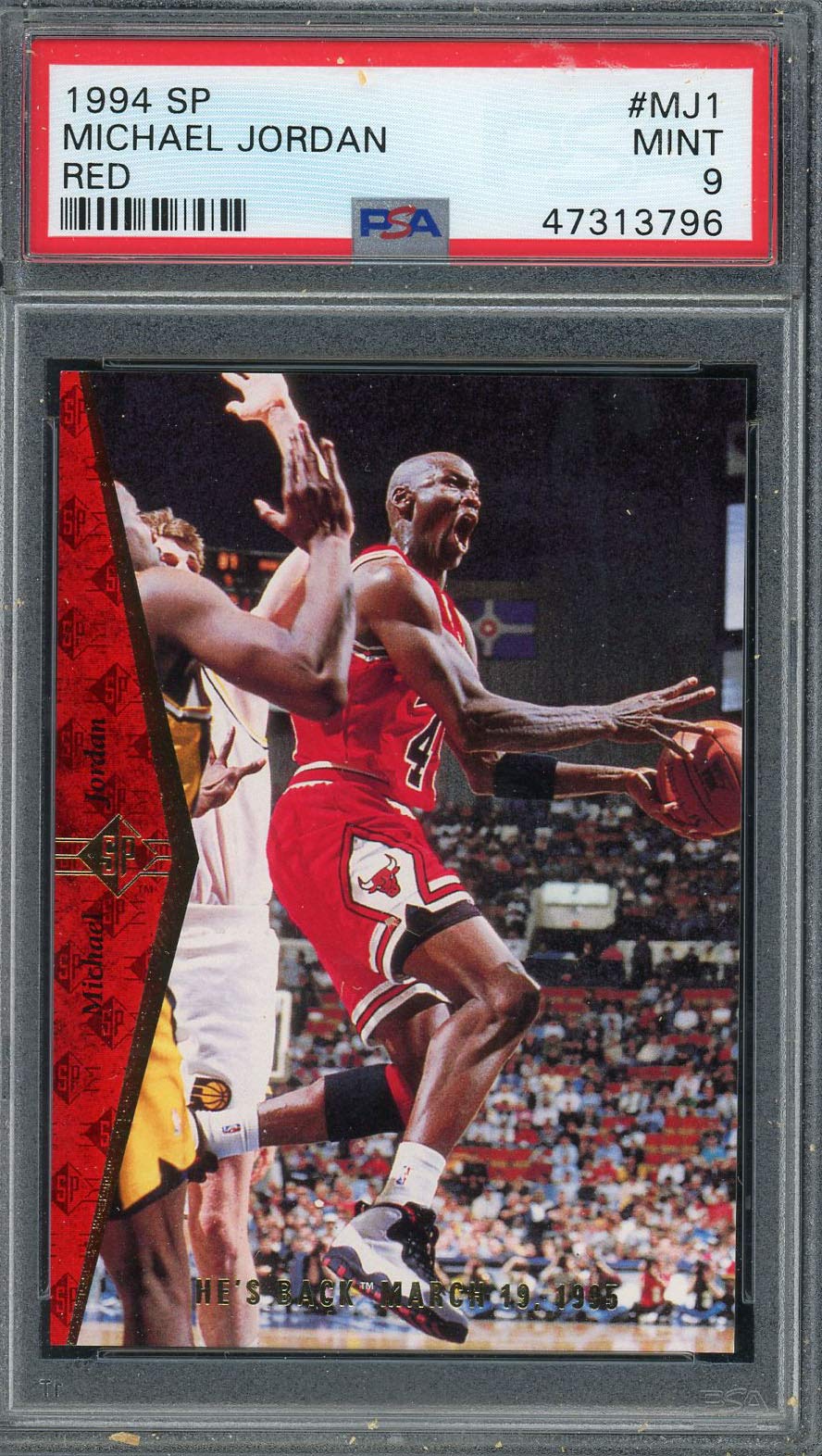 1994 SP Upper Deck Michael Jordan Red Basketball Card #MJ1 PSA 9 MINT - Rare Collectible for NBA Memorabilia Fans & Sports Card Investors