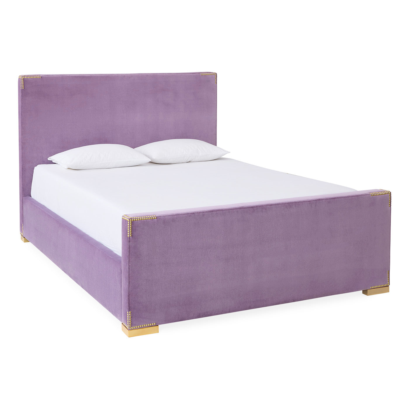 Connery Queen Bed Frame - Modern Upholstered Platform Bed with Wooden Slats - Perfect for Master Bedroom, Guest Room & Apartment