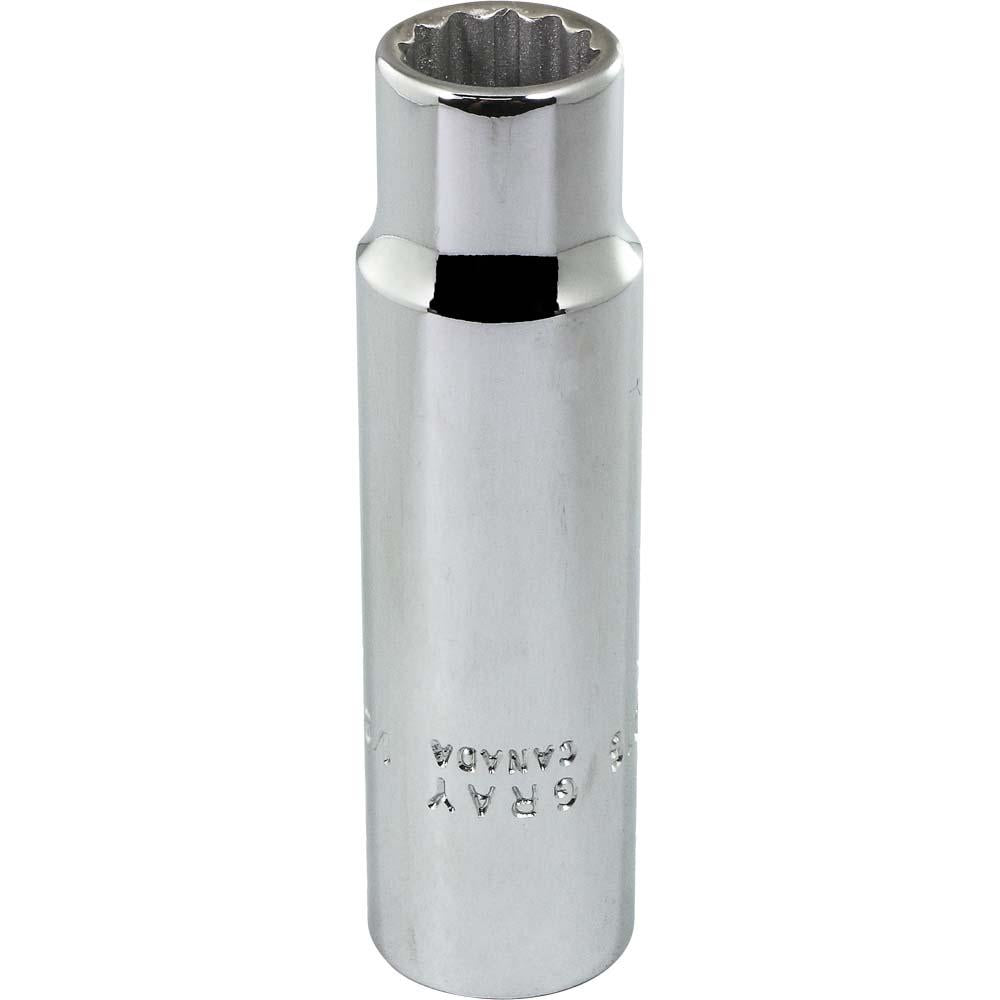 1/2 Inch Drive 12-Point Deep Socket Set - Professional Grade Impact Sockets for Automotive Repair & Mechanical Work - Perfect for Tight Spaces & Hard-to-Reach Bolts