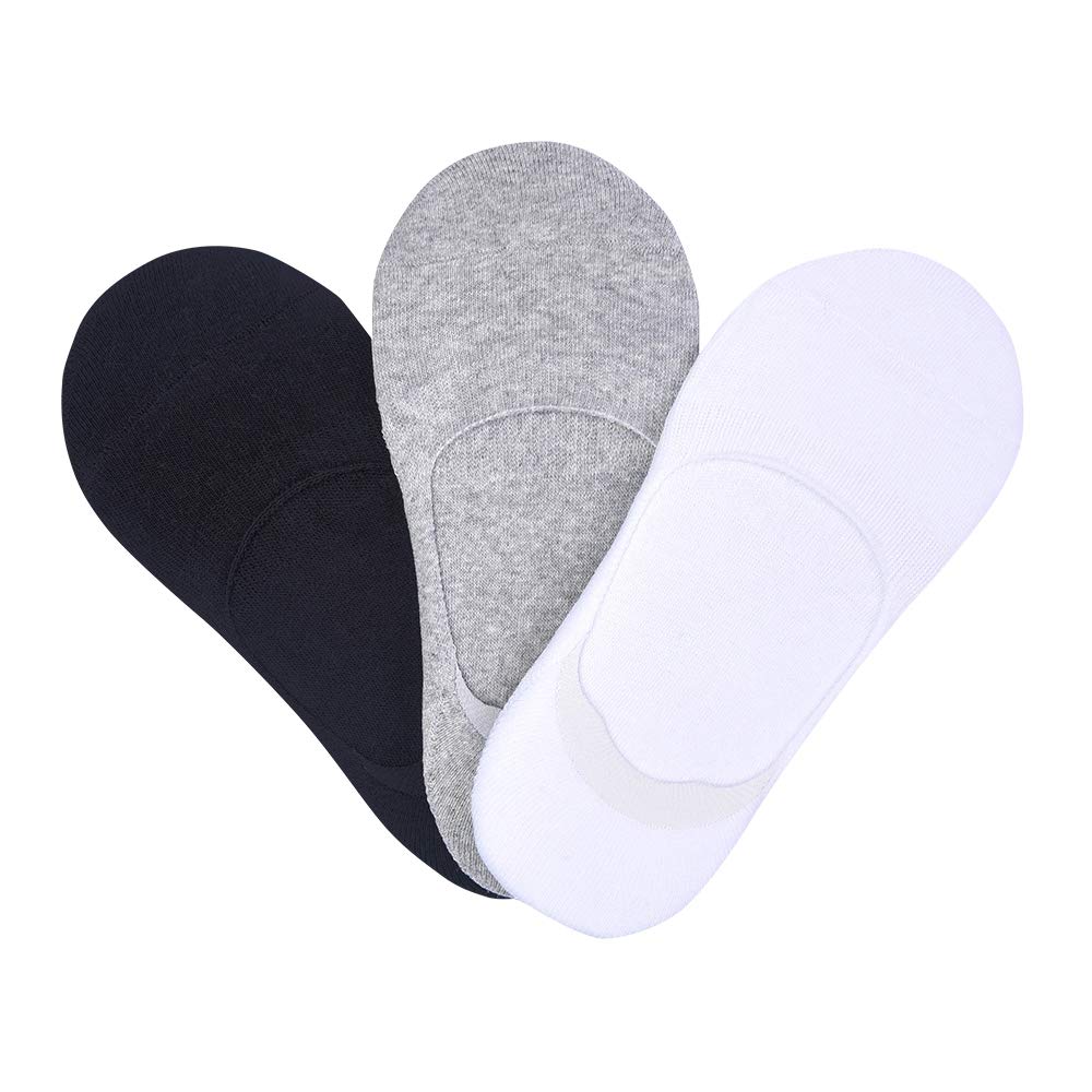 Fit in Clouds Women's No-Show Low Cut Invisible Non-Slip Socks for Flats & Sneakers - 80% Cotton - White, Black, Grey & Skin Tone - Perfect for Casual Wear, Workouts & Everyday Comfort