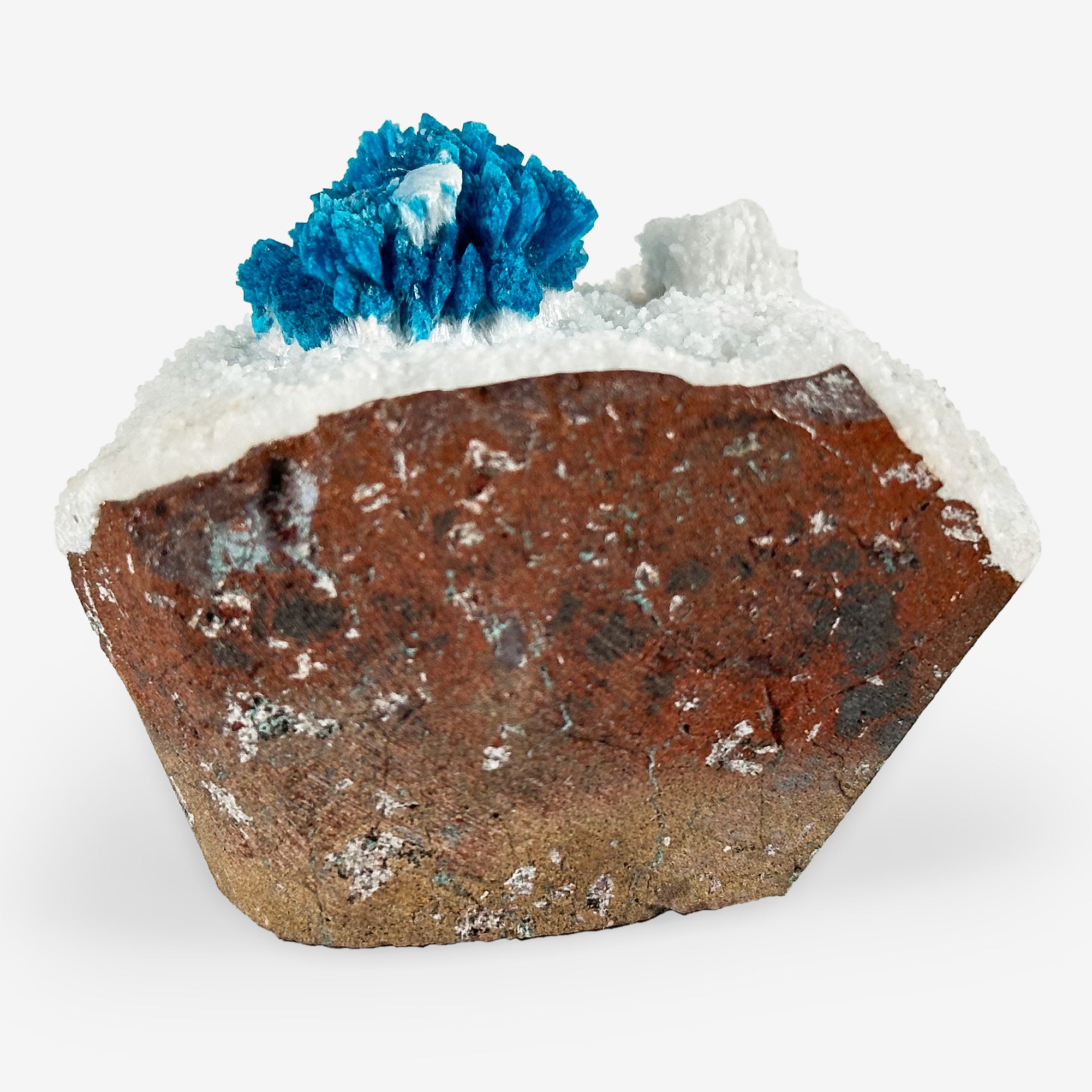 Natural Cavansite Crystal Mineral Specimen - Rare Blue Gemstone for Collectors | Educational Display & Home Décor | Unique Raw Crystal Formation | Healing Crystal for Meditation & Spiritual Growth | Perfect for Crystal Healing, Yoga Spaces & Gift Giving (RMI665)