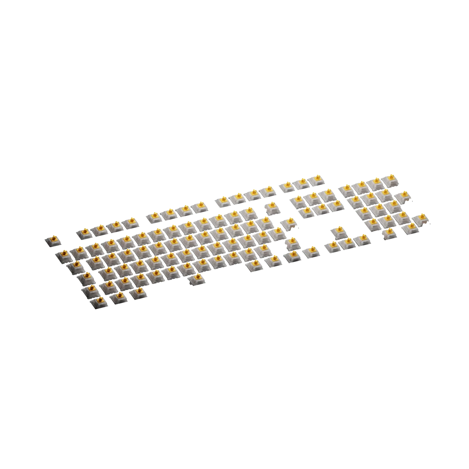 Glorious Panda Silent MX Mechanical Keyboard Switches - 100 Pack (ISO Layout) - Perfect for Quiet Typing in Office & Gaming Setups