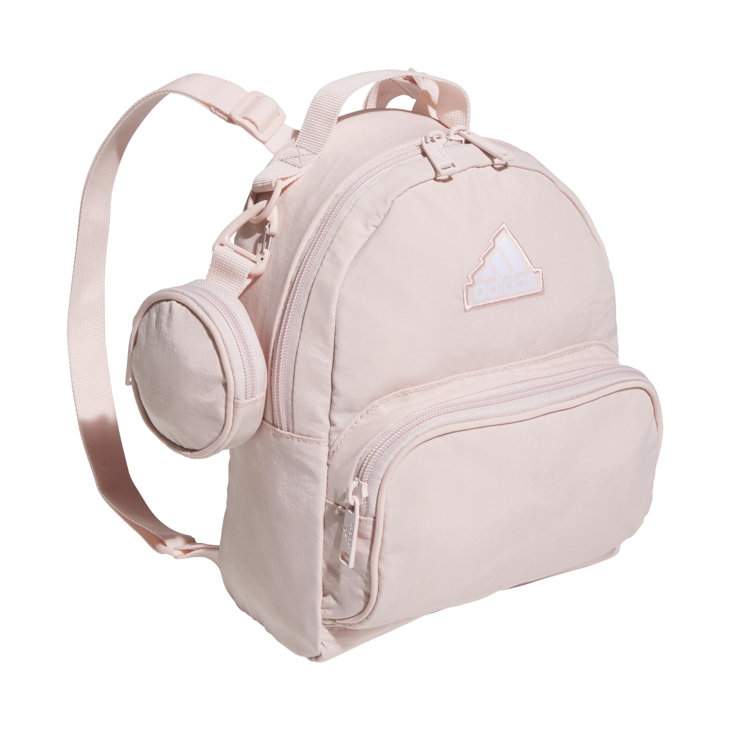 Adidas Must Have Mini Backpack for Women & Teens - Lightweight Small Backpack for Festivals, Travel, School & Daily Use - Sandy Pink One Size - Perfect as Gym Bag, Work Bag & Weekend Getaway Essential
