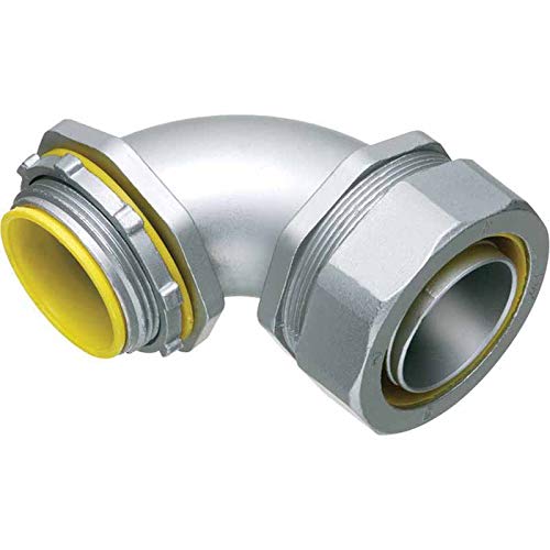 Arlington LT90300 3-Inch Die Cast Zinc 90-Degree Liquidtight Connector - Durable Electrical Conduit Fitting for Industrial, Commercial & Outdoor Wiring Applications