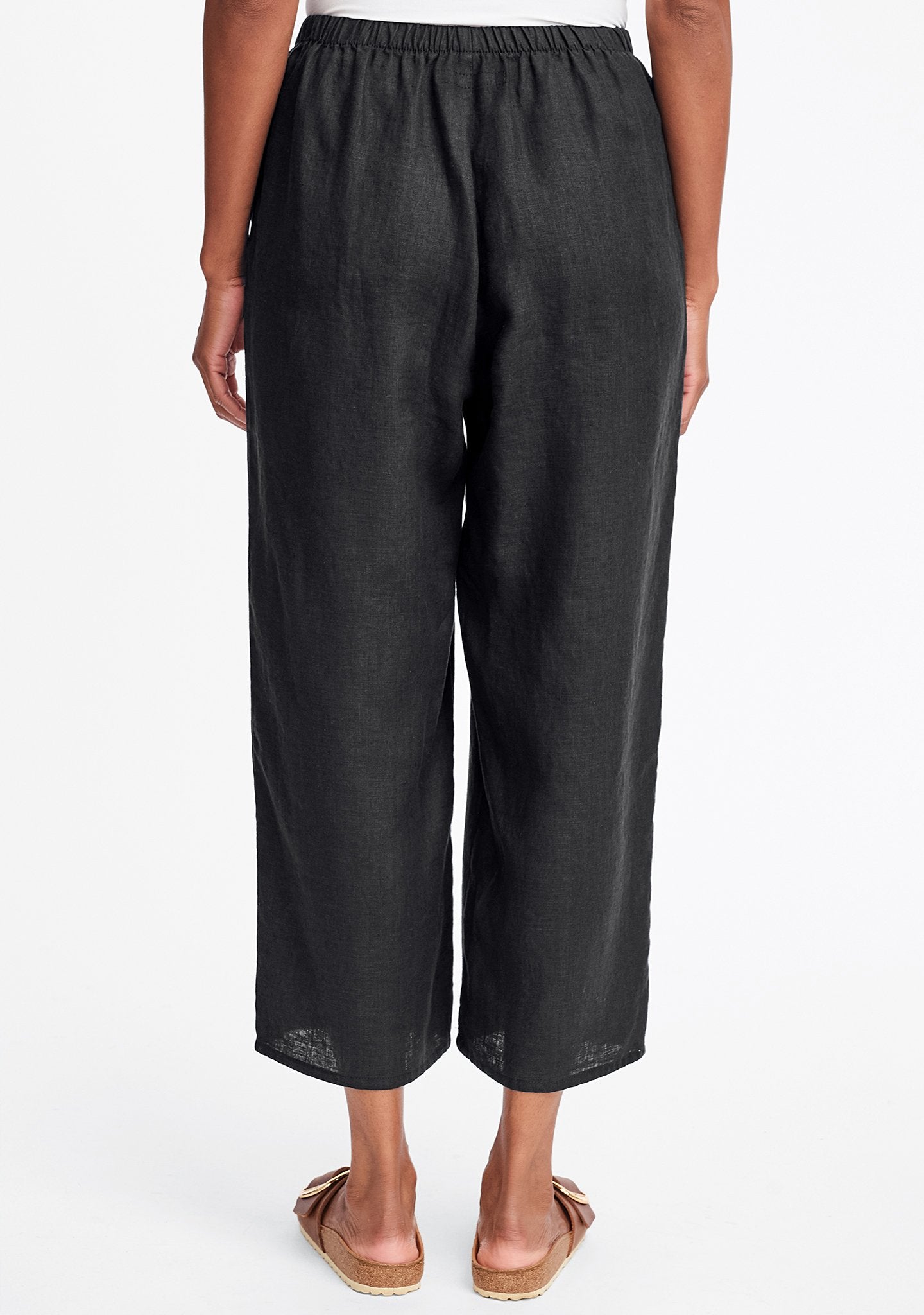 Floods Linen Pants with Elastic Waistband - Breathable Summer Casual Pants for Women | Perfect for Beach, Vacation & Lounge Wear