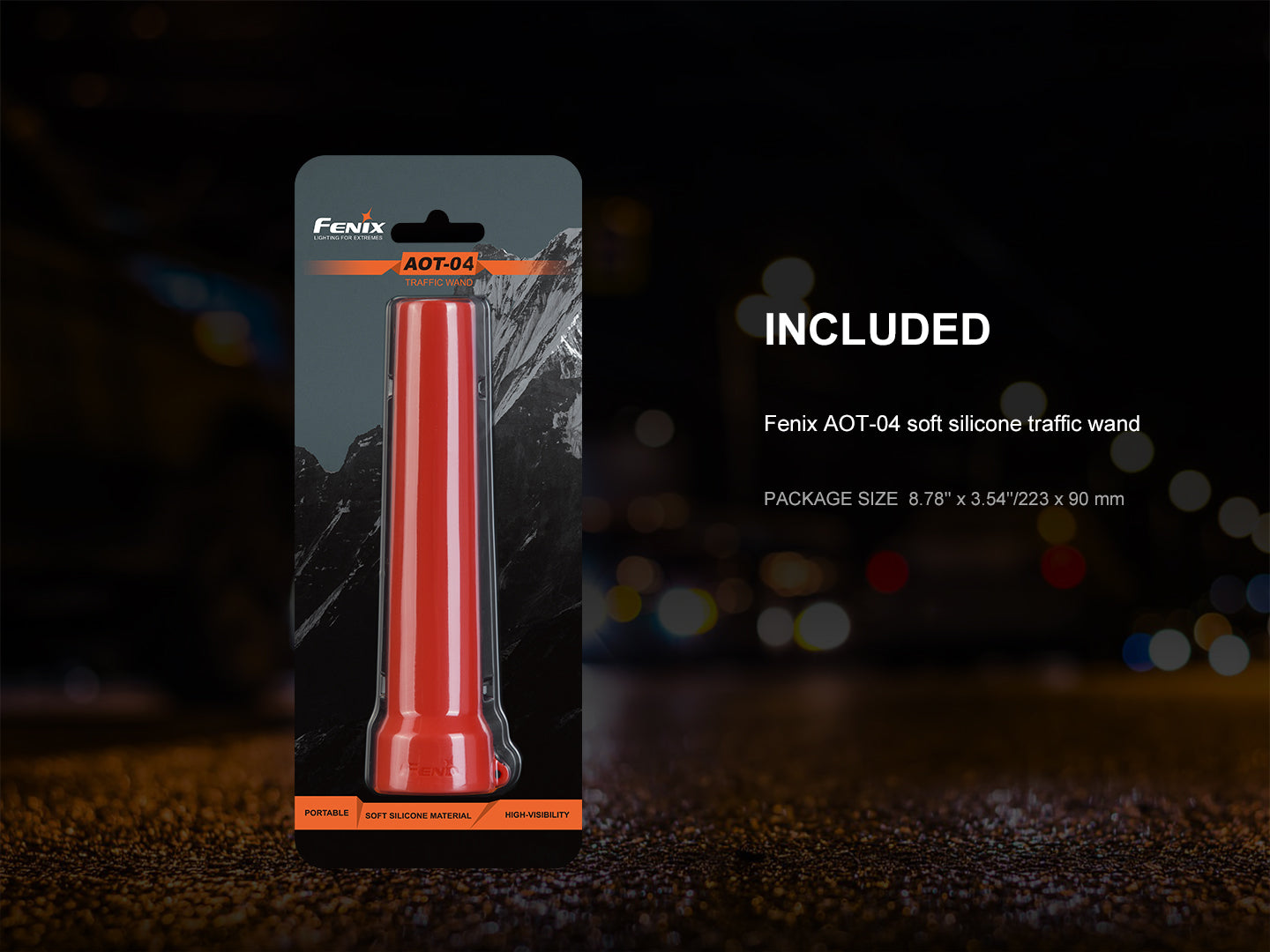 Fenix AOT 04 High Visibility Silicone Traffic Control Wand - Perfect for Road Safety, Construction Sites & Emergency Signaling