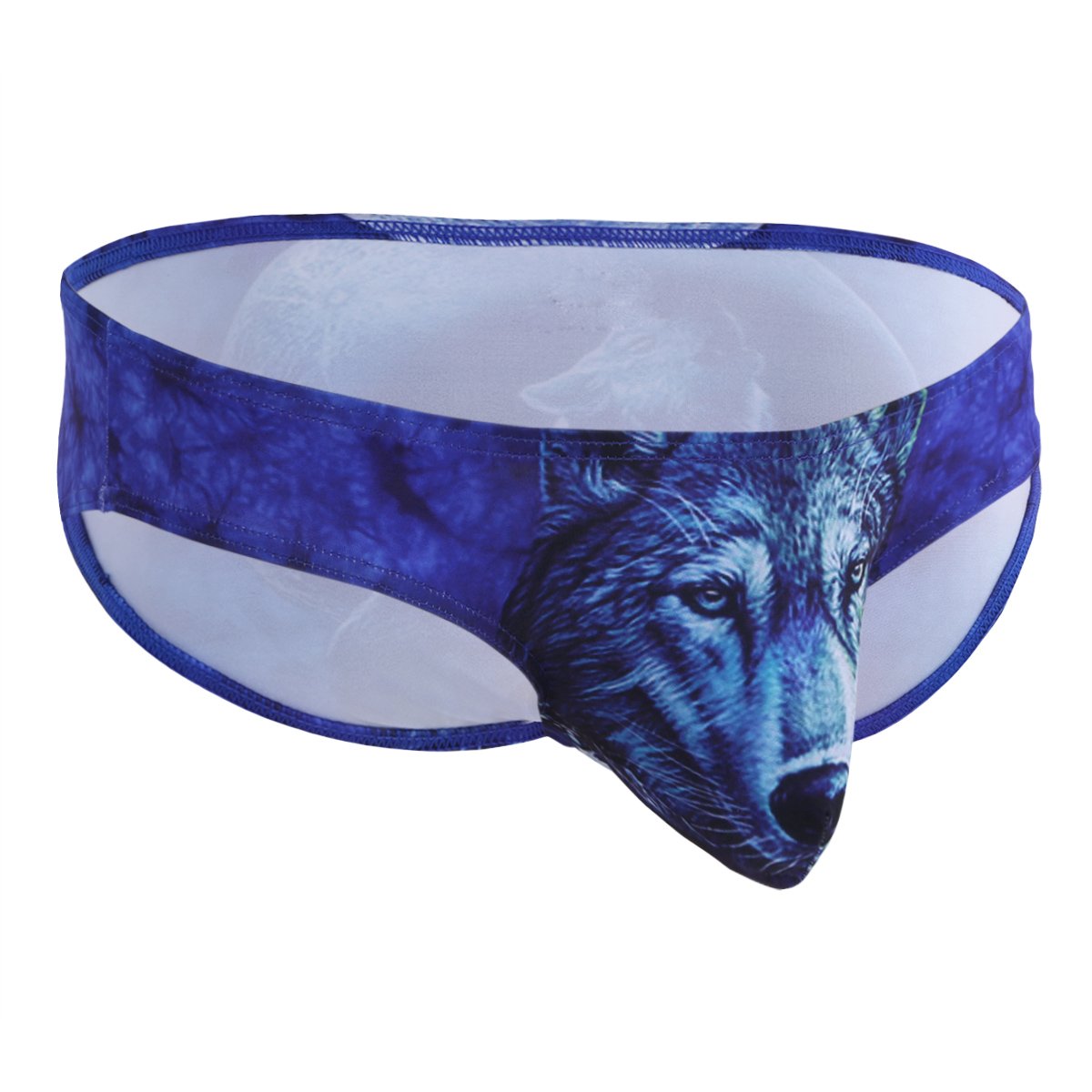Men's 3D Leopard & Wolf Print Low Rise Bikini Briefs - Cool Comfort Underwear for Casual Wear, Gym & Sleep