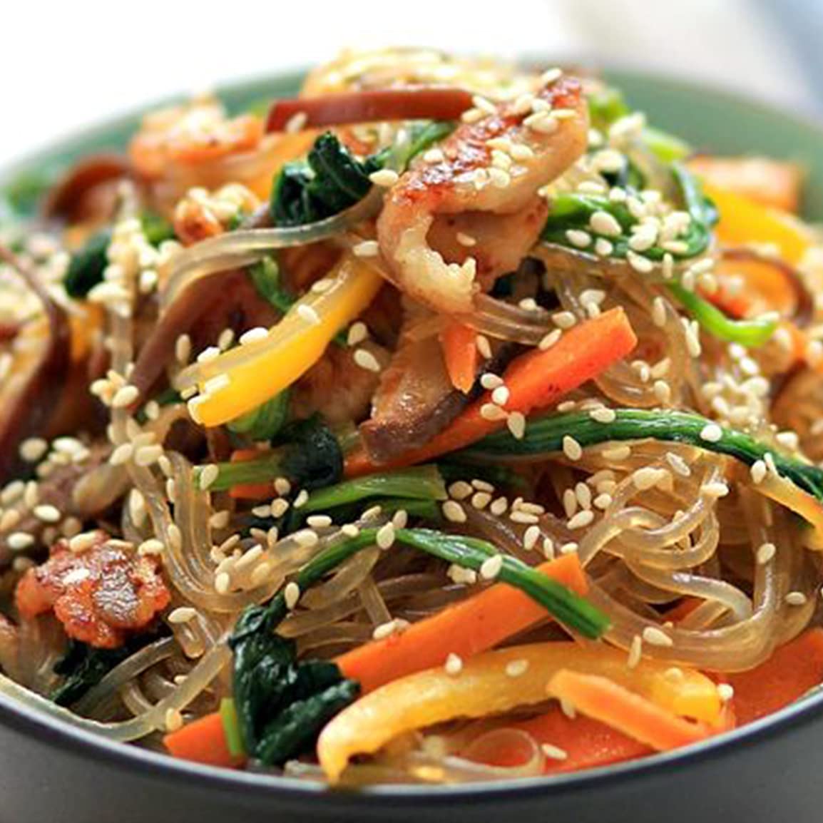Korean Sweet Potato Glass Noodles - Gluten-Free Vermicelli Pasta for Stir Fry & Soup (14.1oz Pack of 4)