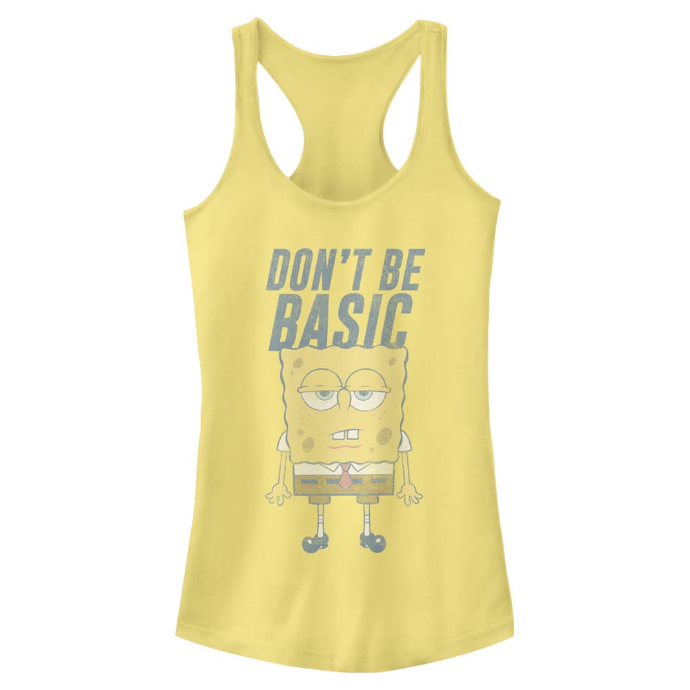 Nickelodeon Women's Spongebob Squarepants Graphic Racerback Tank Top - Soft & Comfortable Junior's Tee for Casual Wear, Beach & Summer Outfits