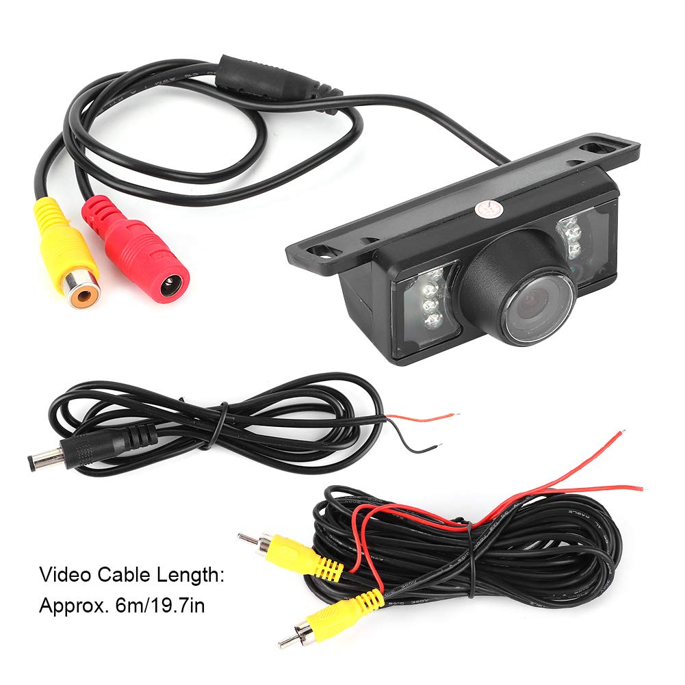 Majatou Universal Car Backup Camera - 7LED Night Vision, CCD Waterproof Reverse Parking Monitor for Trucks, SUVs & Vehicles | Perfect for Safe Night Driving & Tight Parking Spaces