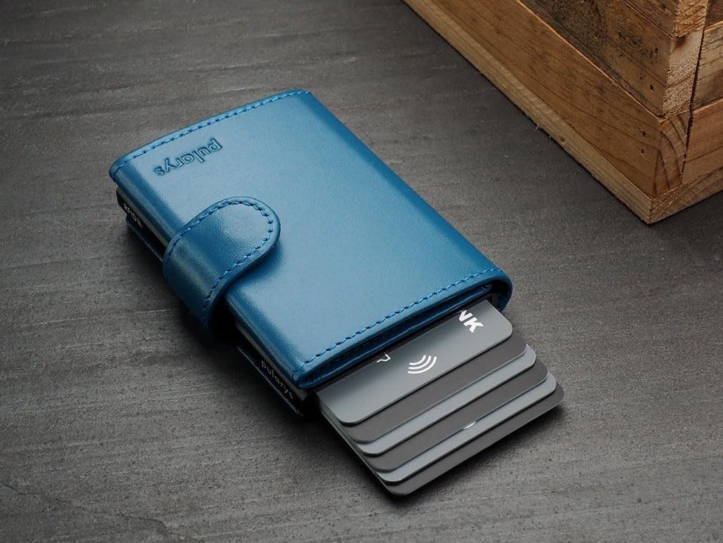 Premium Italian Leather RFID Blocking Mini Wallet SOLO - Slim Credit Card Holder with 9 Card Slots & Coin Pocket for Men & Women - Perfect for Travel, Business & Everyday Use