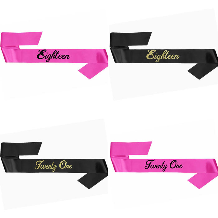 18th & 21st Birthday Sash - Elegant Rhinestone Age Celebration Sash for Milestone Birthdays | Perfect for Sweet 16, Quinceañera & Adulting Parties