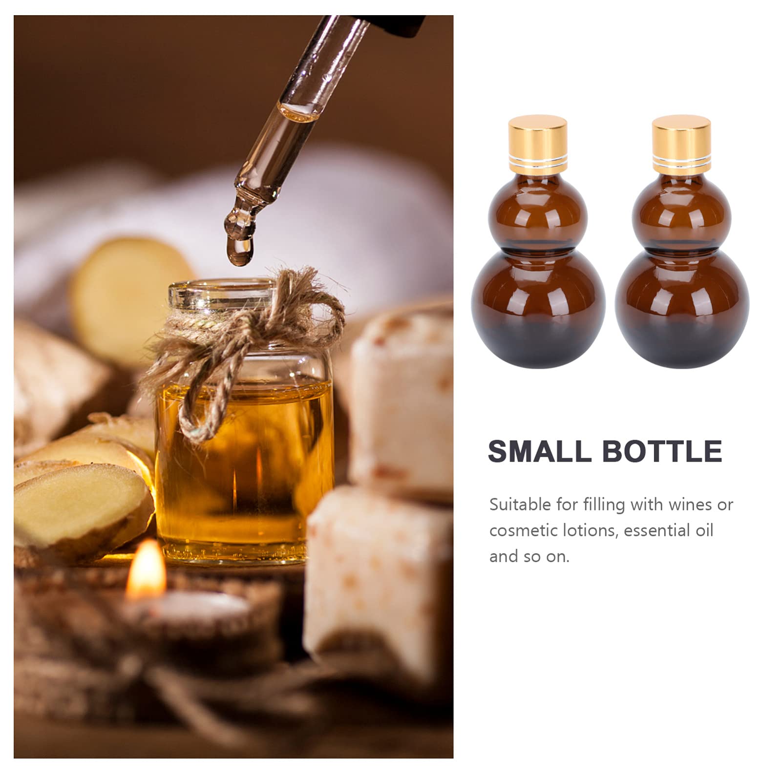 DOITOOL 10-Pack 50ml Amber Glass Perfume Bottles, Essential Oil Roller Bottles, Travel-Sized Toiletry Containers for Fragrance, Makeup & Liquids - Perfect for DIY, Aromatherapy & On-the-Go Use