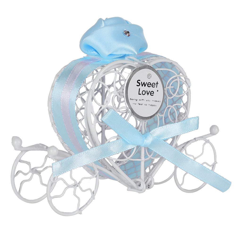 Jopwkuin Elegant Blue Wedding Candy Box - Premium Candy Container for Weddings, Bridal Showers & Party Favors - Perfect for Wedding Decor, Candy Buffets & Special Events