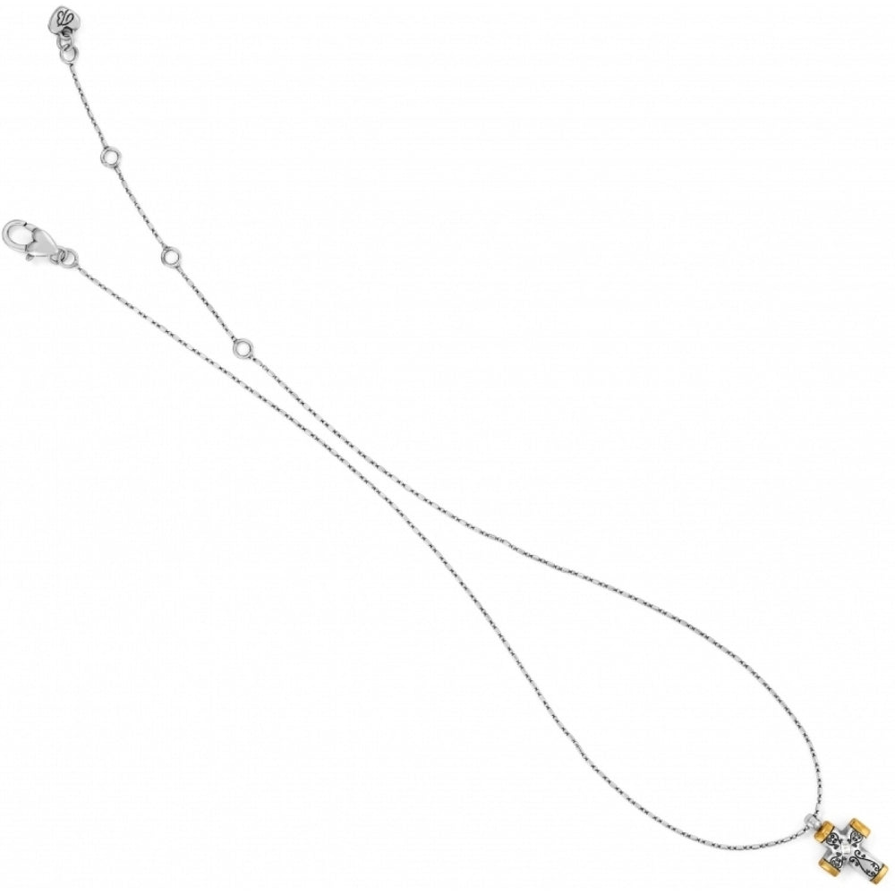 Brighton Venezia Petite Cross Necklace - Dainty Gold/Silver Religious Jewelry for Women - Perfect for Everyday Wear, Gifts & Special Occasions