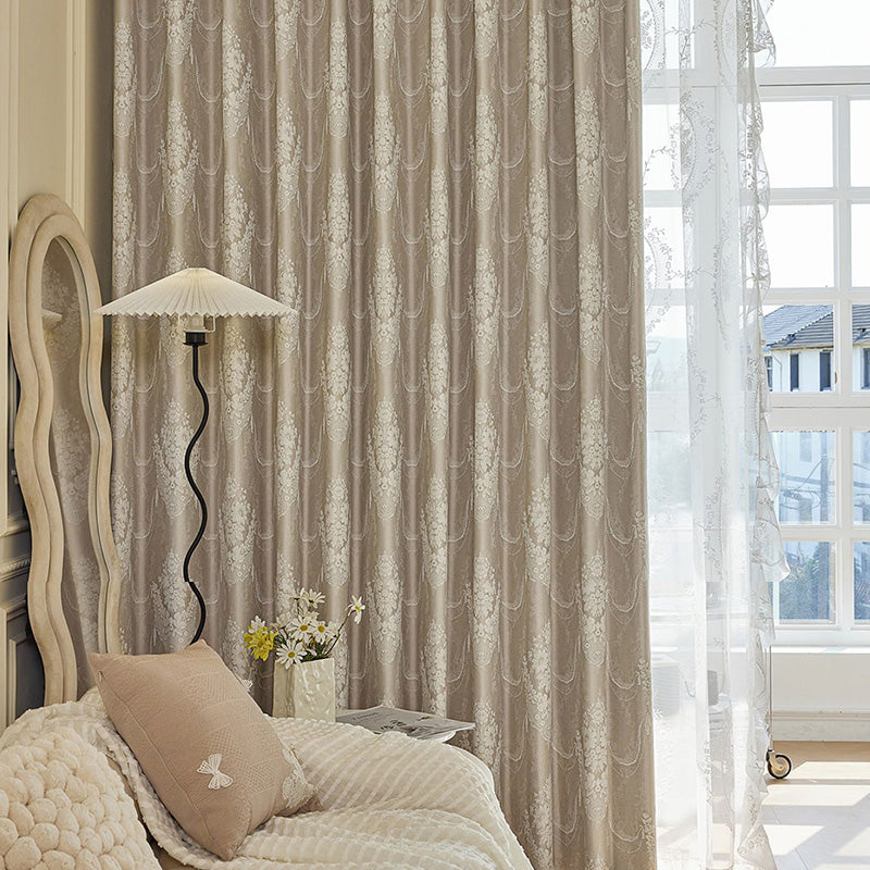 Eden Chenille Rustic Jacquard Blackout Thermal Insulated Curtains - Custom Size for Living Room, Bedroom & Home Theater (Noise Reducing & Energy Efficient)
