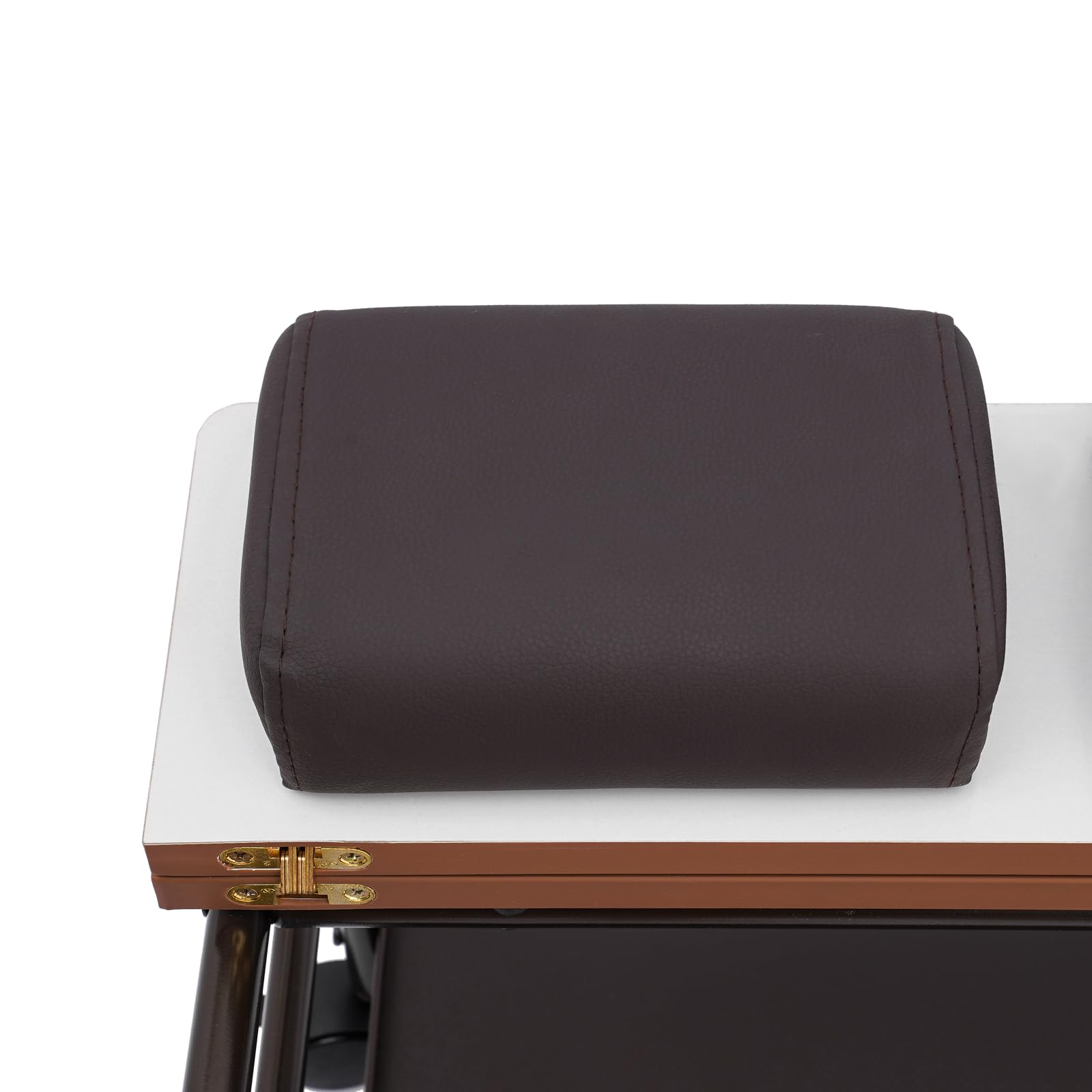 Professional Pedicure Cart with Wheels - Adjustable Foot Rest Stool for Manicure & Massage - Portable Salon Spa Station (Coffee Brown) - Perfect for Nail Salons, Home Spas & Beauty Treatments
