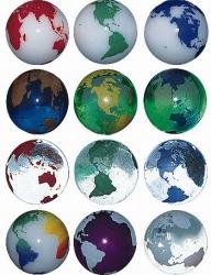 Planet Earth Marbles Set of 3 - Handmade Glass Marbles with Unique Earth Designs - Perfect for Collectors, Gifts & Home Decor