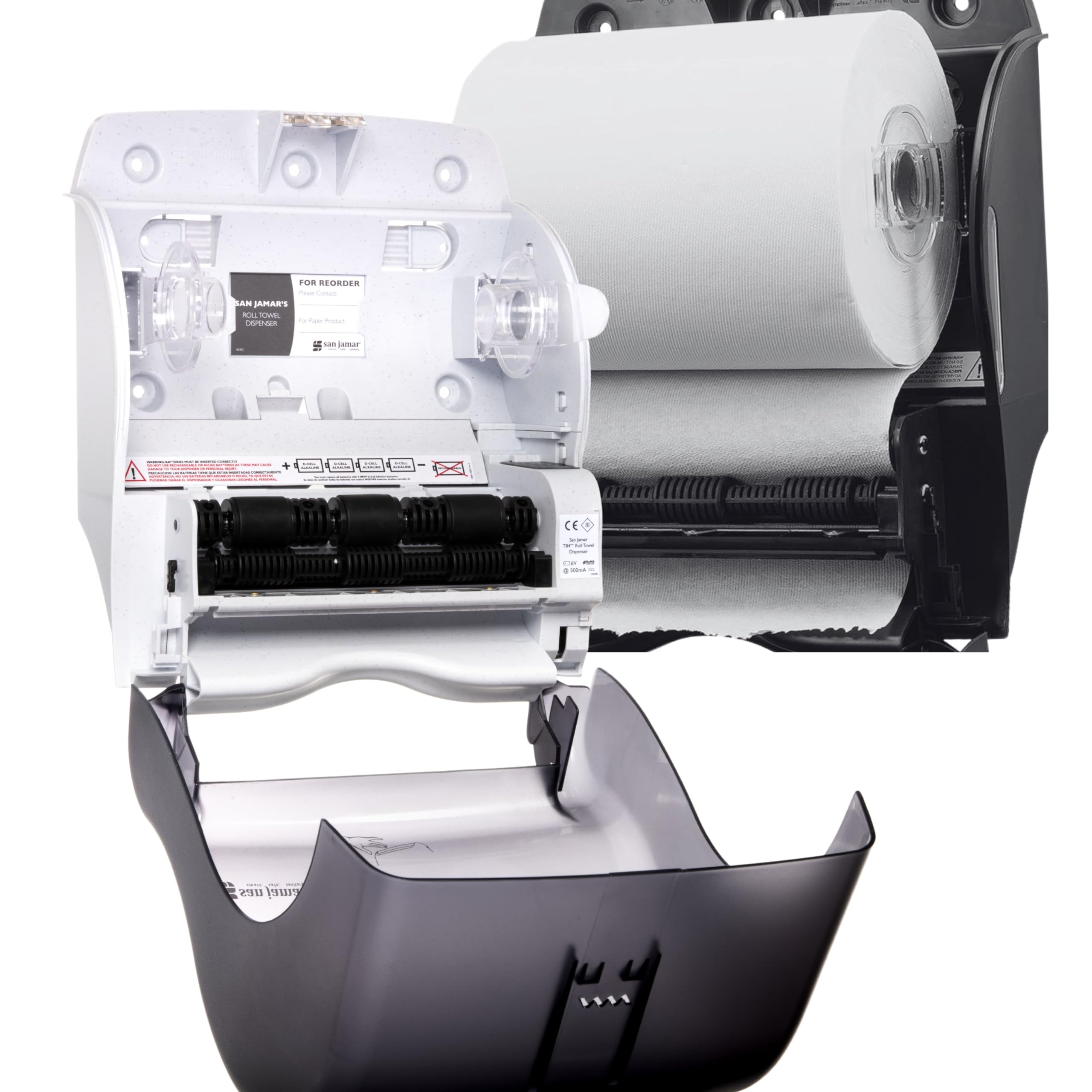 San Jamar Classic Smart Essence Plastic Paper Towel Dispenser - Black Pearl, 10 x 14.5 x 12.5 Inches - Bathroom & Kitchen Towel Holder for Countertop, Wall Mount - Hygienic & Space-Saving Solution for Homes, Offices & Restaurants
