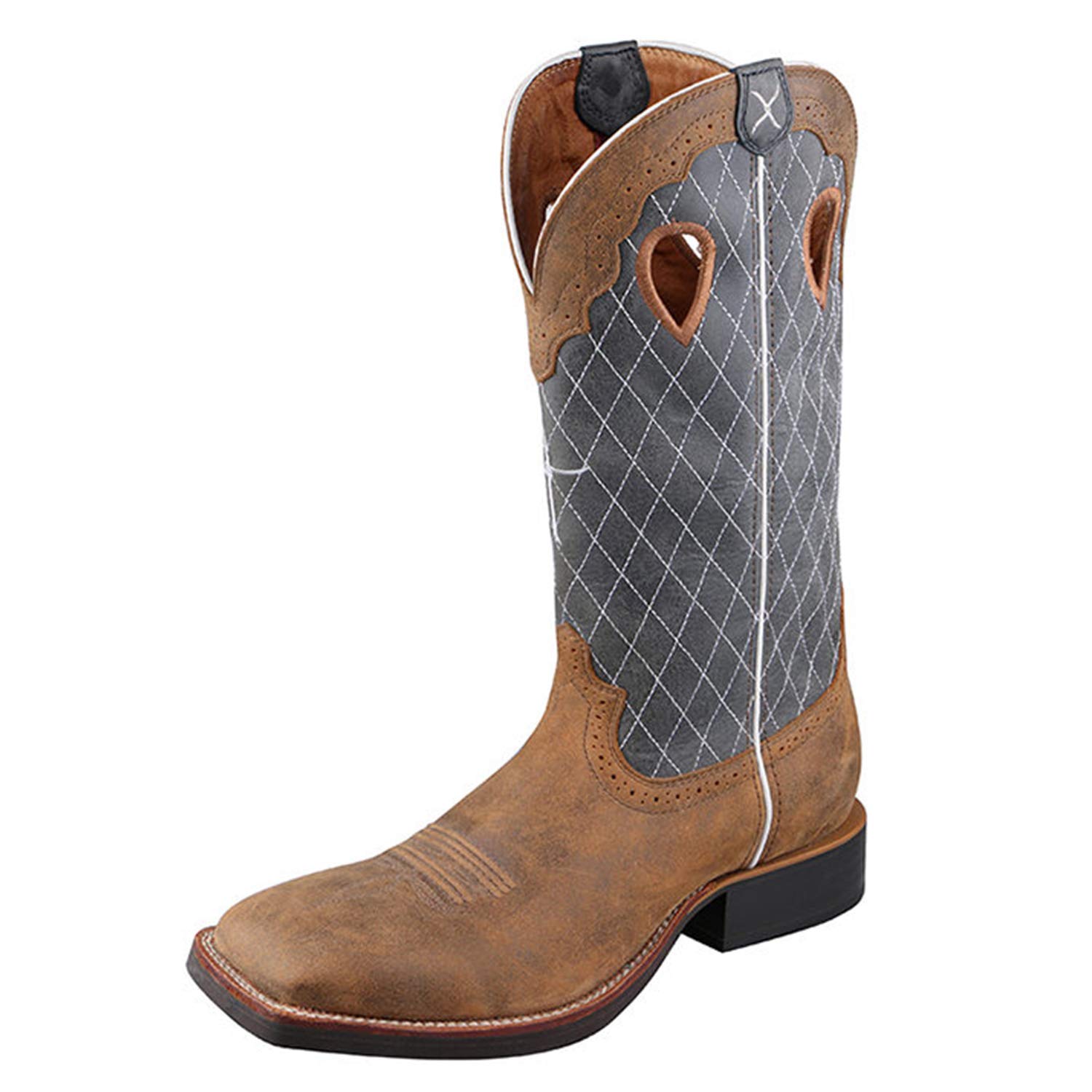 Twisted X Men's Ruff Stock Western Boot - Comfortable & Durable Cowboy Boots for Riding, Work & Casual Wear