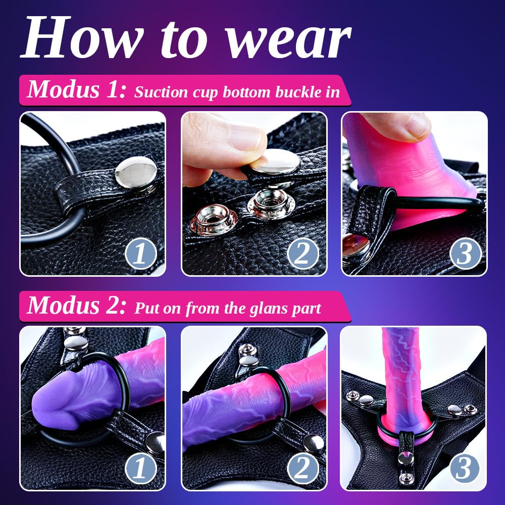**Beginner-Friendly Slim Strap-On Dildo – 7 Inch Realistic Silicone Anal Toy with Suction Cup & Adjustable Harness – Perfect for Lesbian Couples & Solo Play – Wearable for Roleplay, BDSM & Sensual Exploration**
