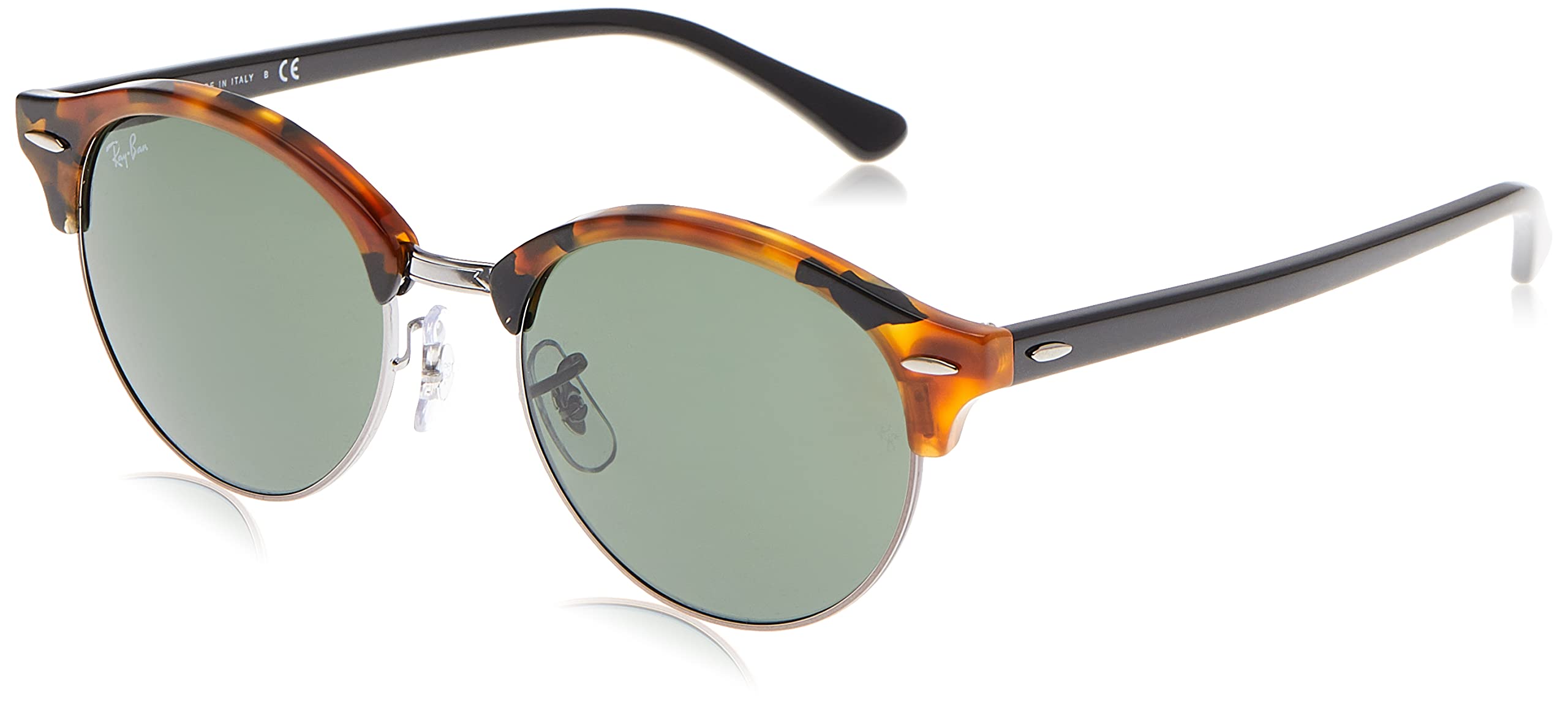 Ray-Ban RB4246 Clubround Round Polarized Sunglasses for Men & Women - UV Protection, Classic Style for Outdoor, Driving, and Beach Activities