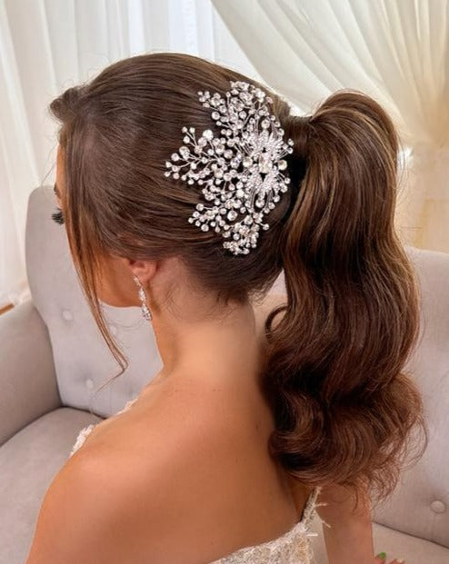 Vintage Art Deco Crystal Hair Comb - Elegant Rhinestone Bridal Hair Accessory for Weddings, Prom & Special Occasions