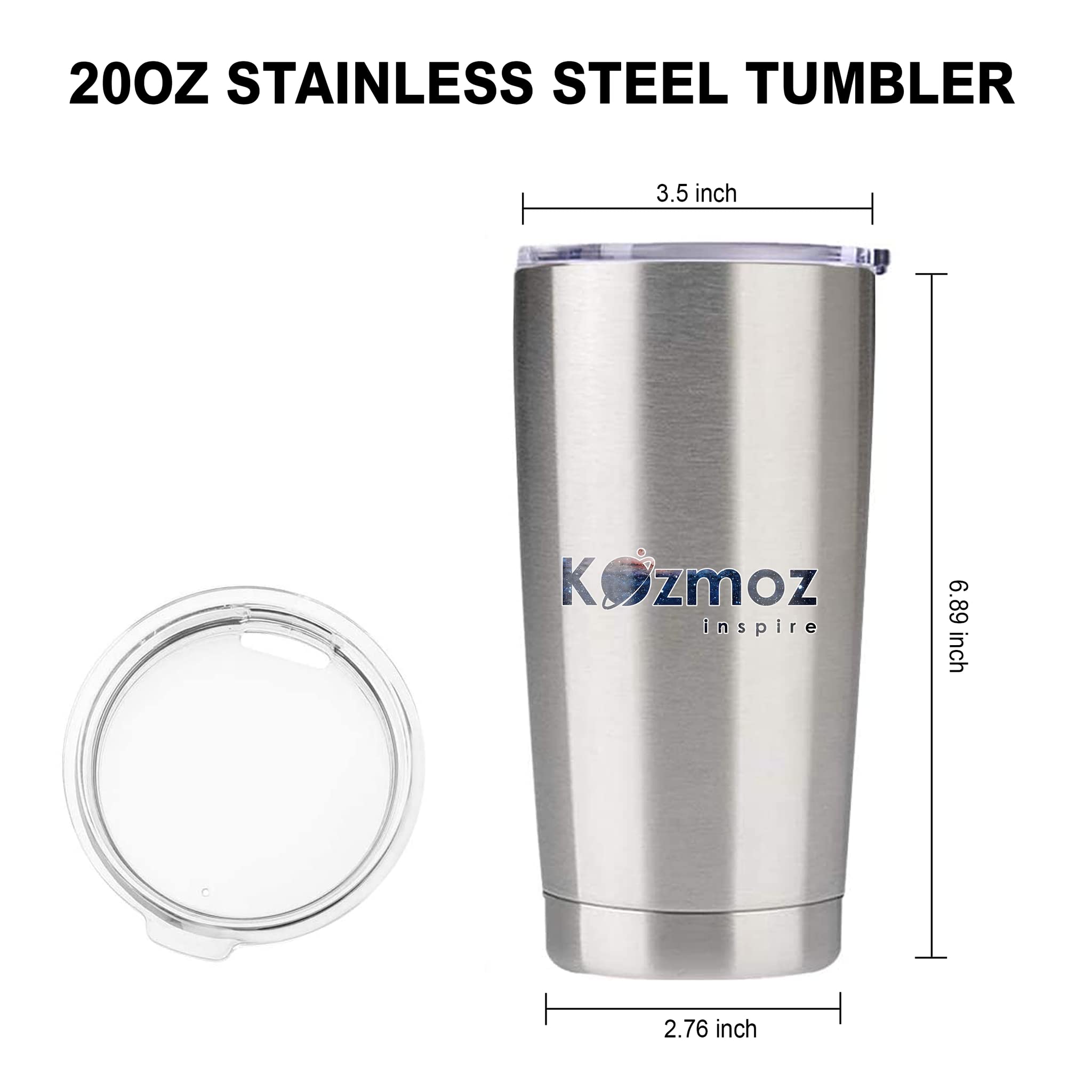 Kozmoz Inspire 'Let's Keep It To A Minimum Today' 20oz Funny Sarcasm Quote Tumbler - Perfect Office Gift for Coworkers, Friends, Men & Women - Great for Coffee, Tea & Workplace Hydration