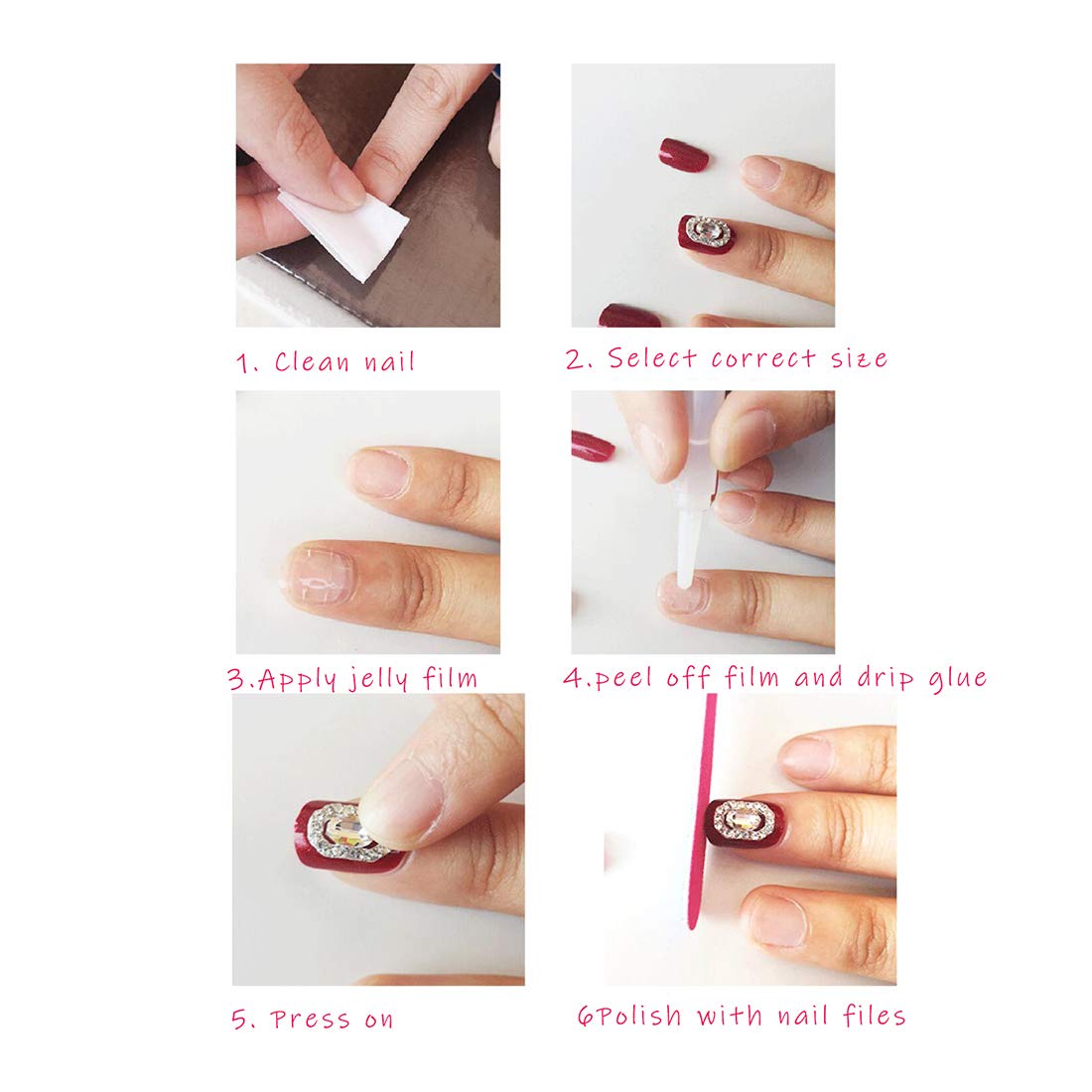 Colorful Diamond False Toenails for Women - 24pcs Short Length Full Cover Acrylic Toe Tips with Nail Art Designs | Perfect for Pedicures, Summer Sandals & Beach Vacations