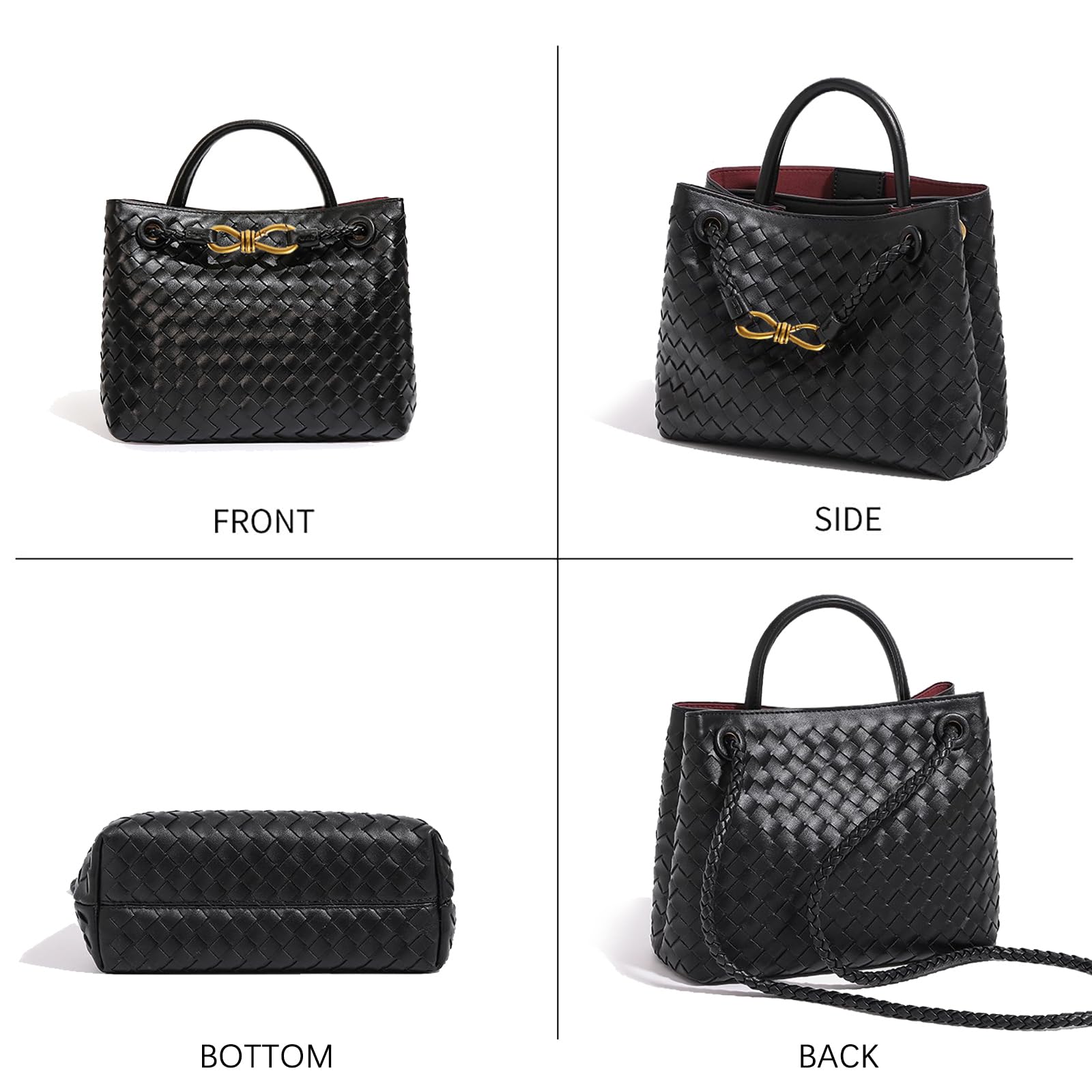 Stylish Woven Hobo Bags for Women - Leather Crossbody Shoulder Tote Purse Handbag | Perfect for Work, Travel & Everyday Use