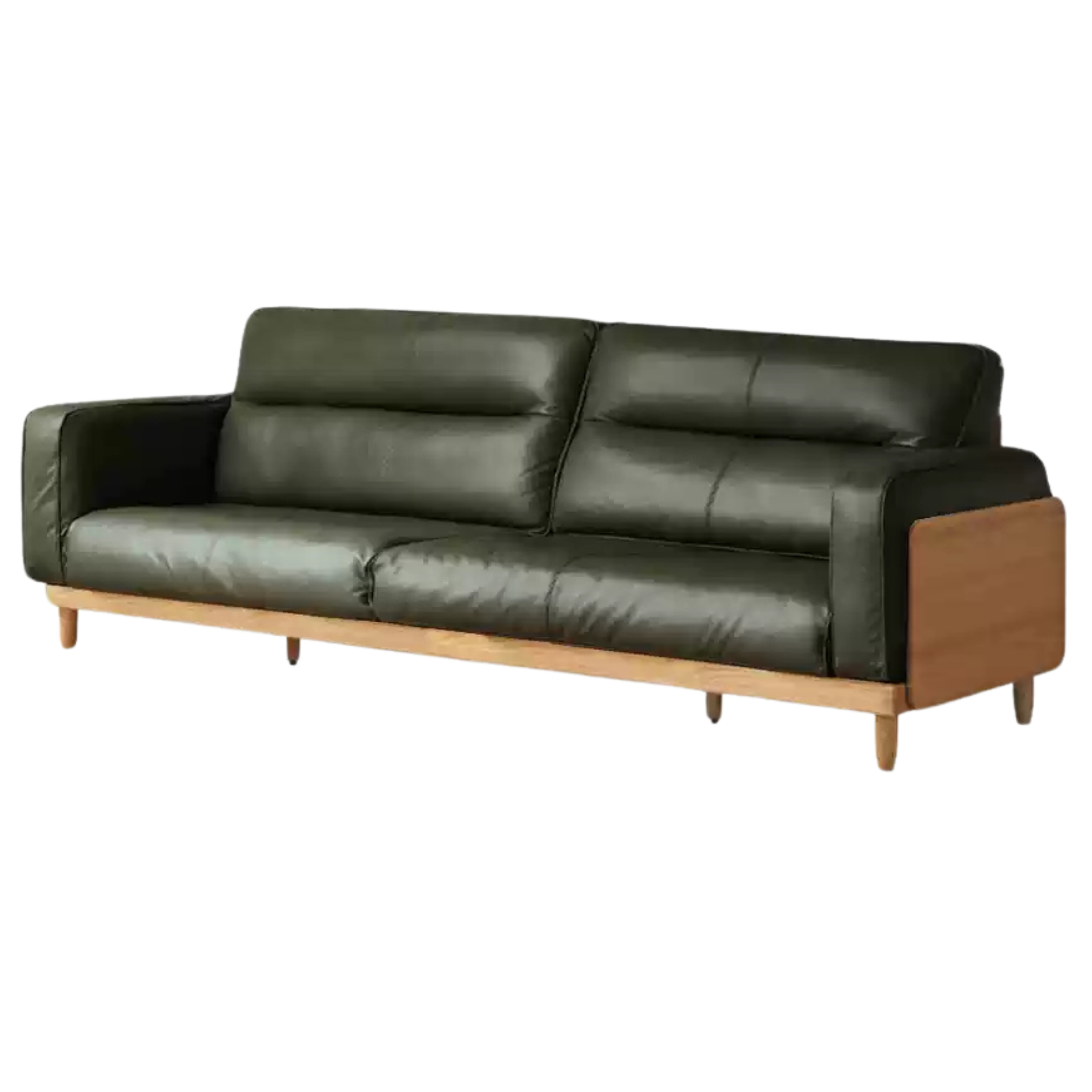 102.3x38.1x38.5 inch / 260x97x98cm / dark green color / sofa leather