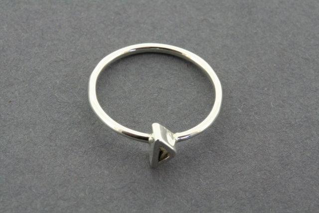 Elegant Triangle Ring for Women - Sterling Silver or Gold Plated Geometric Jewelry - Perfect for Everyday Wear, Gifts & Special Occasions