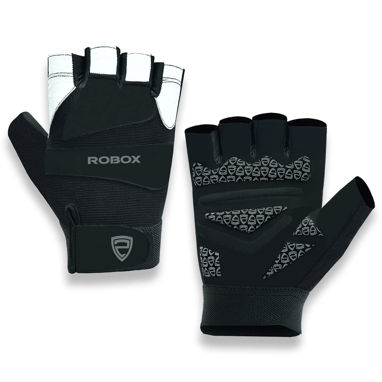 ROBOX Workout Gloves for Men & Women - Breathable Weight Lifting Gloves with Reinforced Palm for Gym, Training & CrossFit - Perfect for Deadlifts, Pull-ups & Strength Training