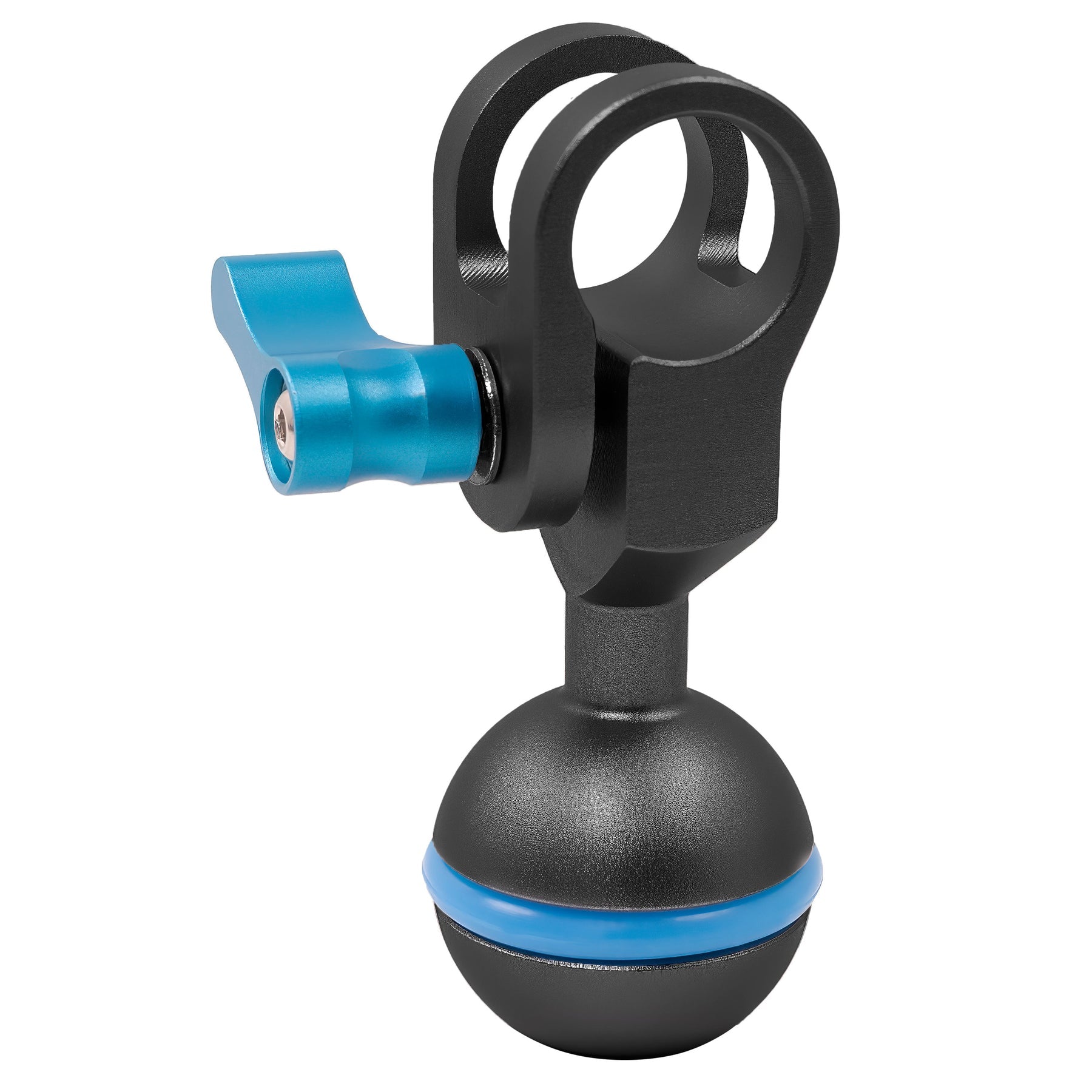 Kondor Blue Ball Head to 15MM Rod Clamp for Magic Arms (Raven Black) - Professional Camera Rig Accessory for DSLR & Mirrorless Filmmaking