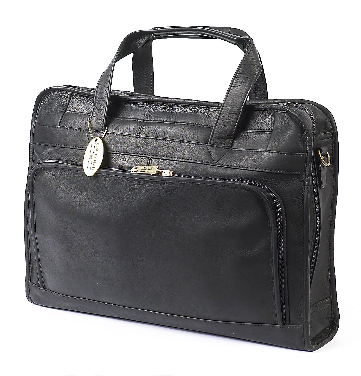 Claire Chase Professional Laptop Briefcase for Business & Travel - Durable Black Computer Bag for Men & Women - Perfect for Office, Commute & Business Trips