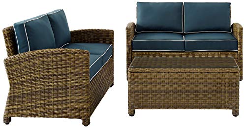 Brown With Navy Cushions