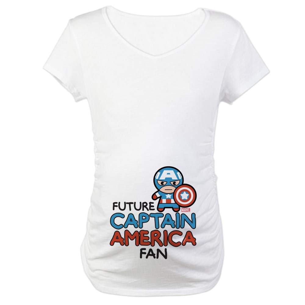 Future Captain America Fan Maternity T-Shirt - Superhero Pregnancy Tee for Marvel Moms | Perfect for Baby Showers, Gender Reveals & Comic Con Events