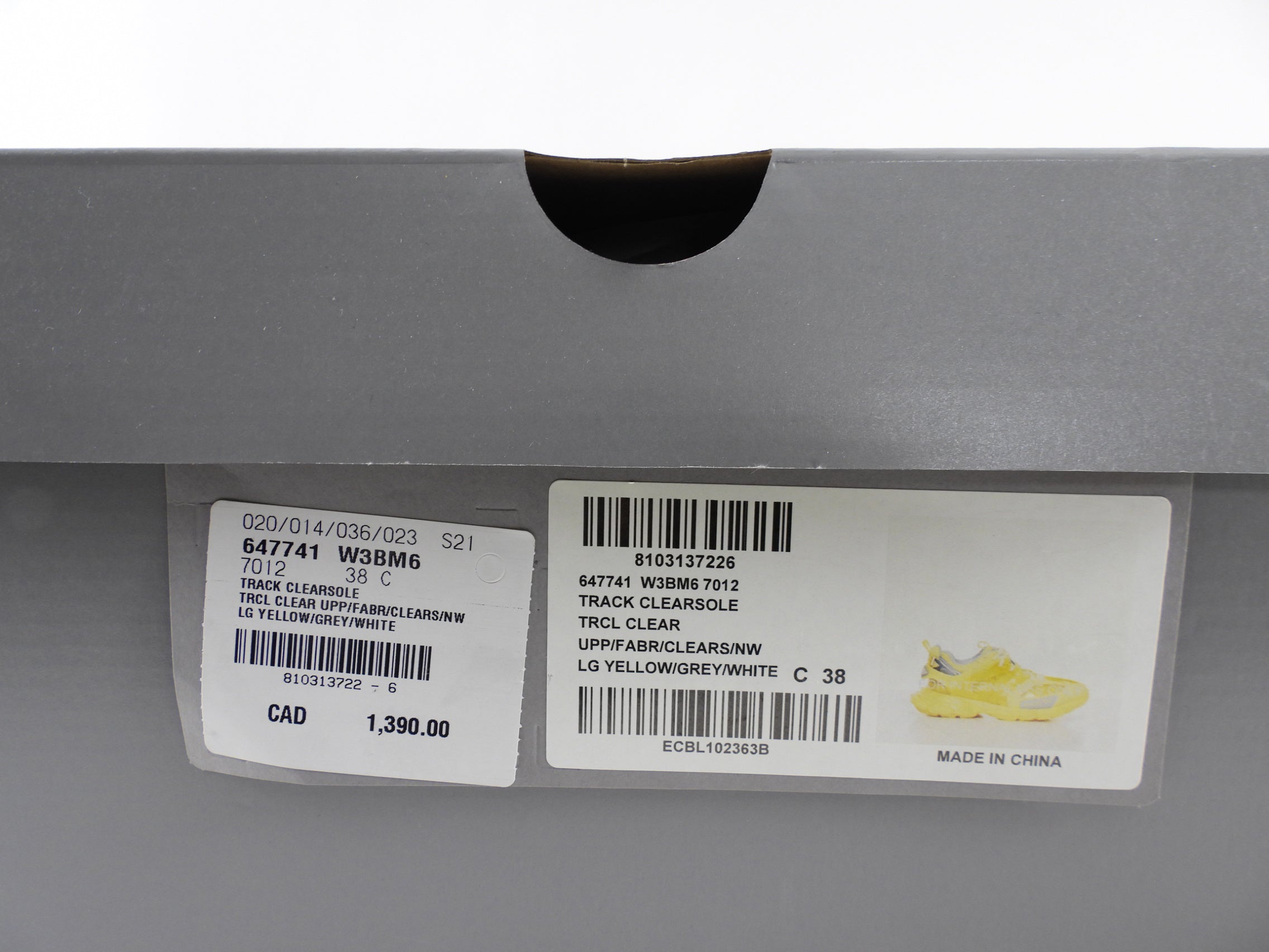 Balenciaga Lemon Yellow Track Sneakers for Women - Size 38 (Fits Like 37 / US 7) - Stylish Running Shoes for Casual Wear, Gym & Street Fashion