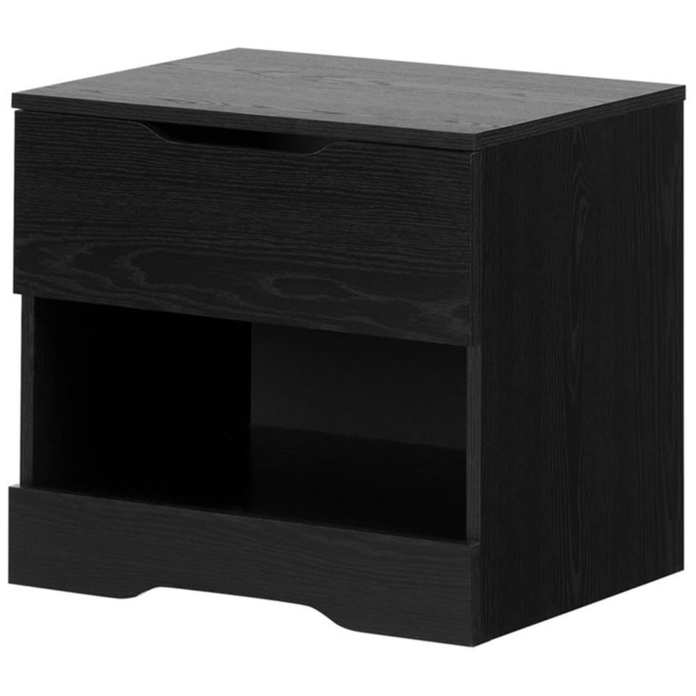 Home Square 2-Piece Bedroom Dresser and Nightstand Set - 6-Drawer Double Dresser with Small Nightstand, Drawer & Shelf - Black - Perfect for Master Bedroom, Guest Room & Apartment Furniture