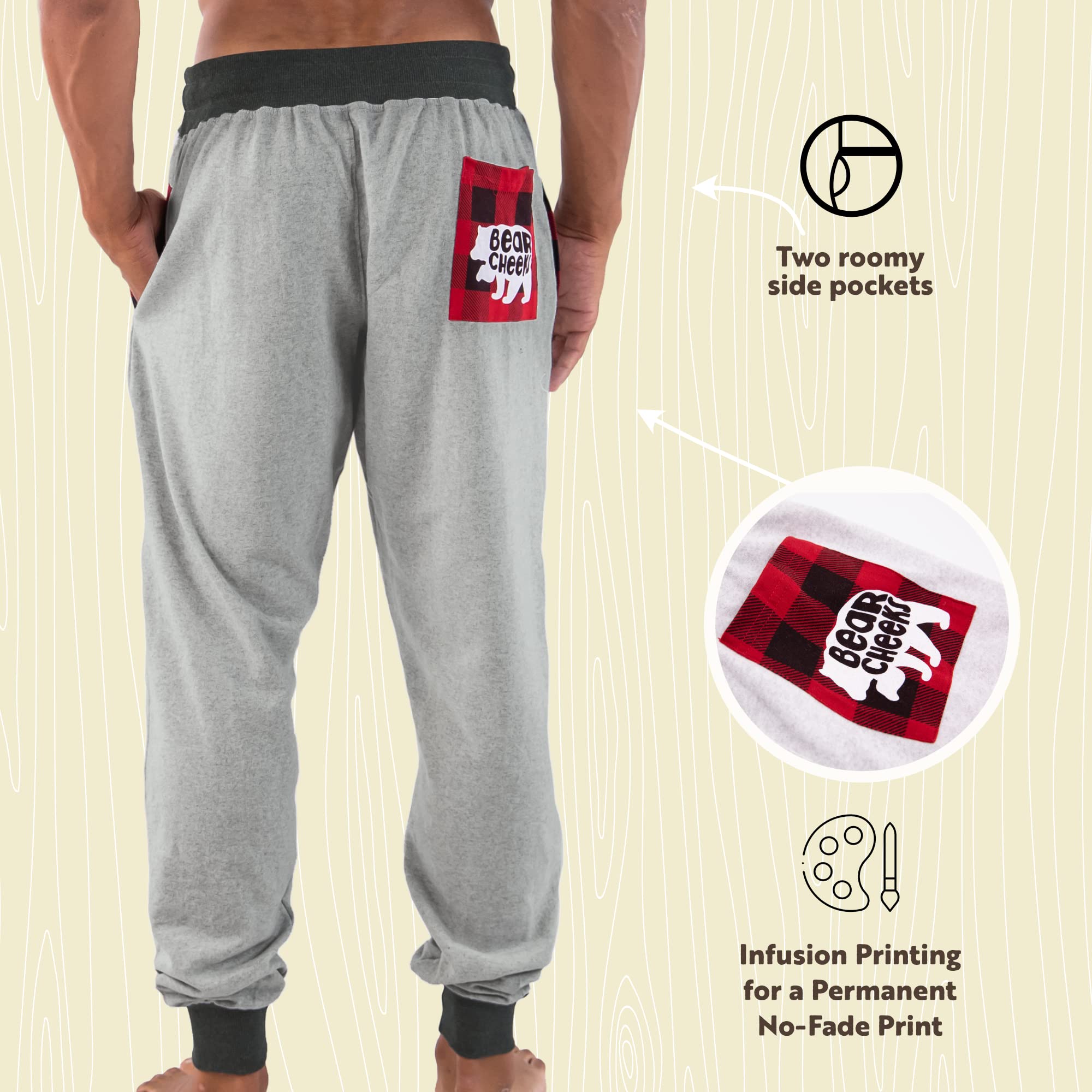 Lazy One Men's Jogger Sweatpants - Soft, Warm Fleece Lounge Pants with Pockets for Comfort & Style | Perfect for Home, Gym & Casual Wear