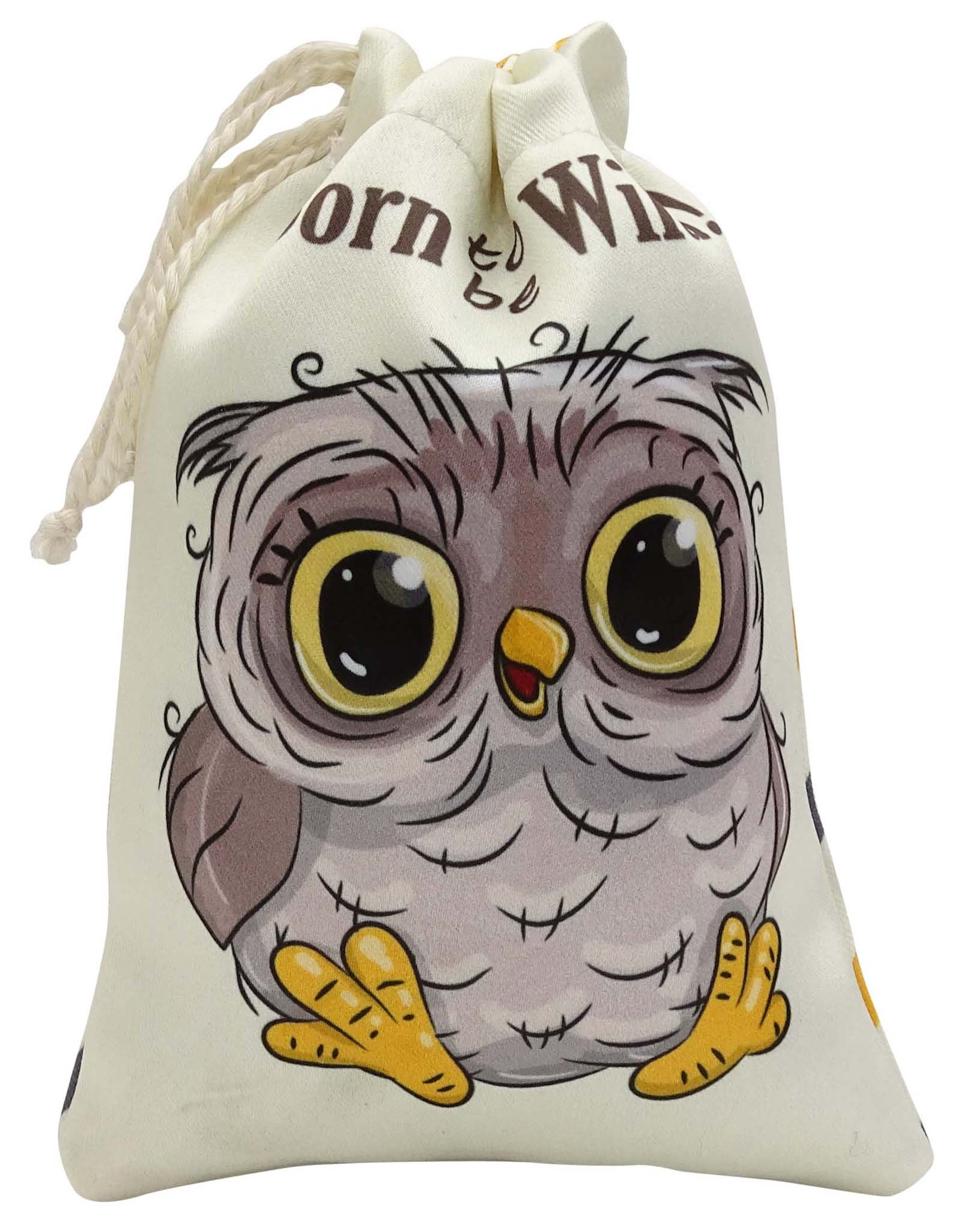 Owl Print Drawstring Favor Bags - Pack of 10 for Birthday Parties, Baby Showers & Thank You Gifts | Cute Wildlife-Themed Party Supplies