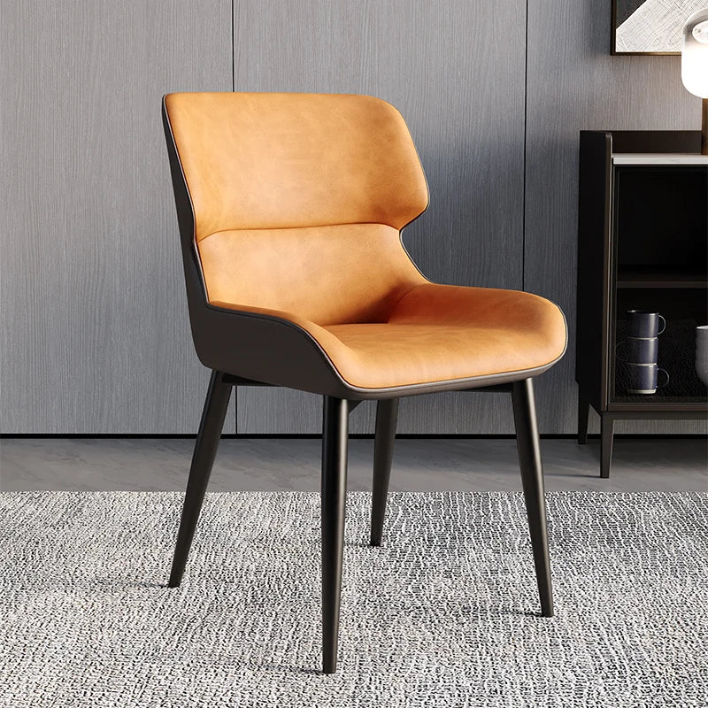 Premium Genuine Leather Dining Chair - Ergonomic Design for Ultimate Comfort - Perfect for Home, Restaurant & Office Use