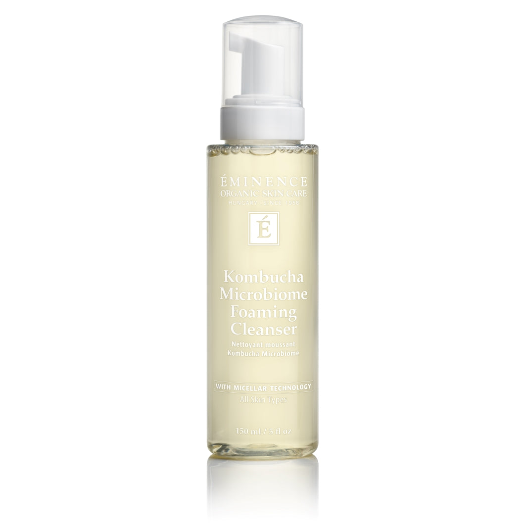 Eminence Organics Kombucha Microbiome Foaming Cleanser - Organic Face Wash for Acne & Sensitive Skin - Gentle Exfoliating Facial Cleanser for Daily Skincare Routine - Perfect for Morning & Night Use