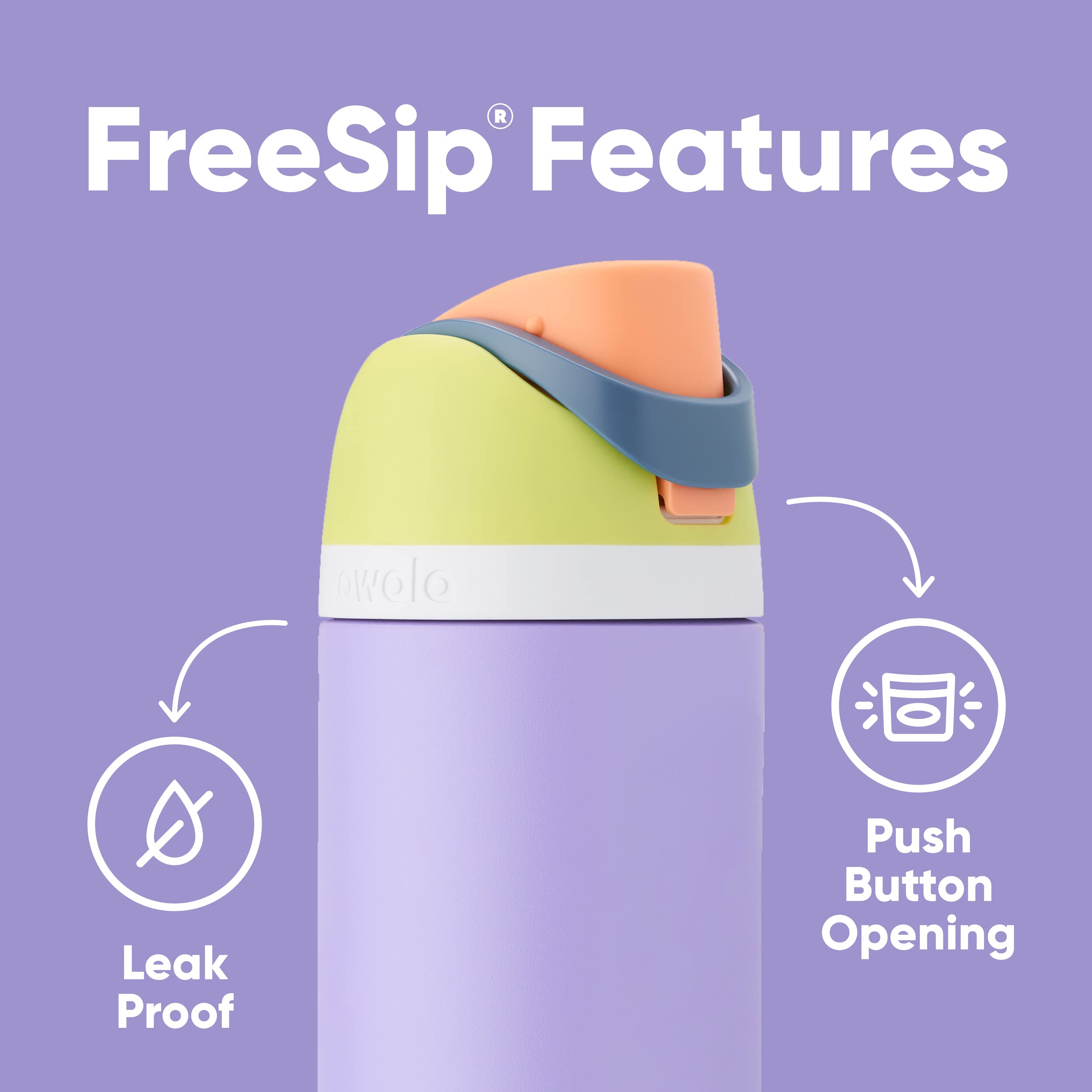 Owala FreeSip 40oz Stainless Steel Water Bottle with Straw - BPA-Free for Sports, Gym & Travel