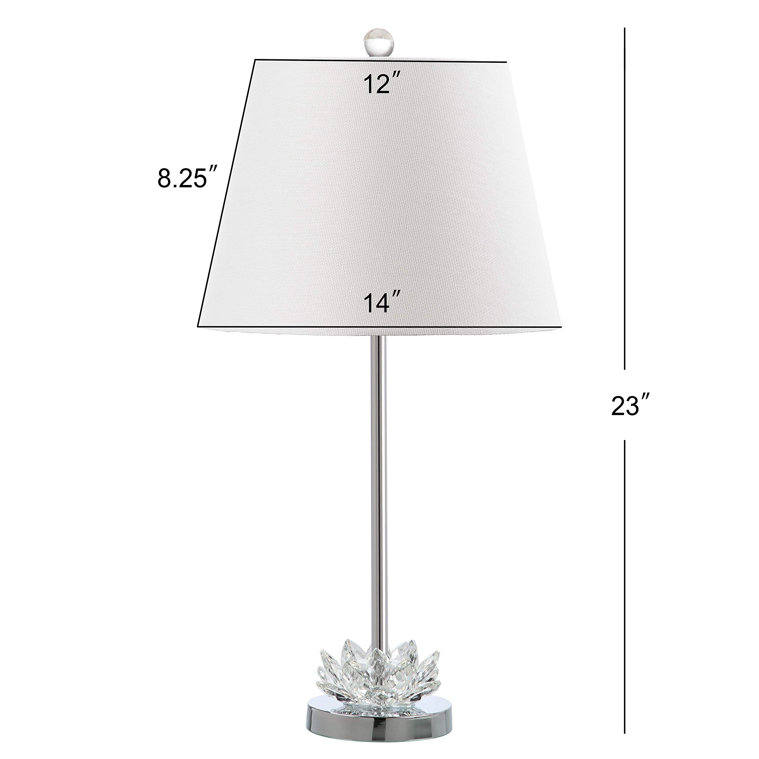 SAFAVIEH Beverly Modern Glam 23-inch Crystal Table Lamp Set of 2 with LED Bulbs - Elegant Lighting for Bedroom, Living Room & Home Office - Perfect for Nightstands, Desks and Ambient Decor