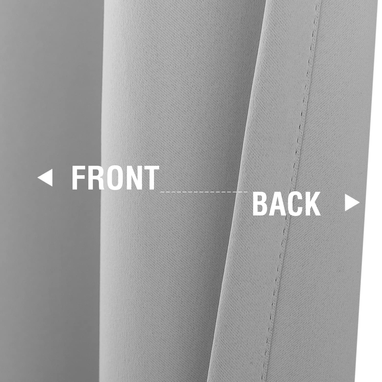 Thermal Insulated Blackout Kitchen Curtains 36 Inch - Grey Cafe Curtains for Living Room, Bedroom, Basement - Half Window Drapes Set of 2 Panels - Perfect for Privacy, Light Control & Energy Efficiency
